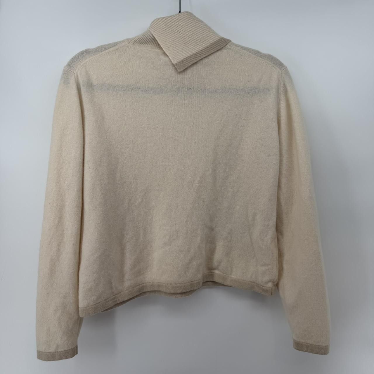The Unbranded Brand Wendy b. Cashmere Women’s 100% Cashmere Sweater XL Beige Size XL / US 12-14 / IT 48-50 - 3 Thumbnail