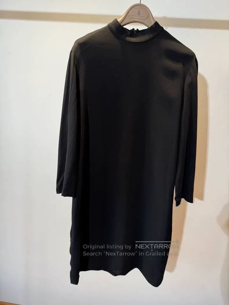 The Row The Row Black Dress with Half High Neck Size L / US 10 / IT 46 - 1 Thumbnail