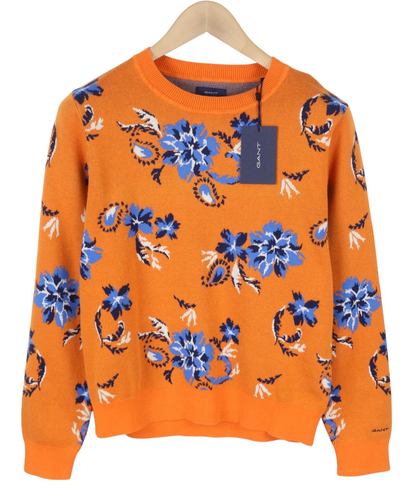 Gant MARINE PAISLEY KNIT CREW M Amberglow Print 88080 Size M / US 6-8 / IT 42-44 - 3 Thumbnail