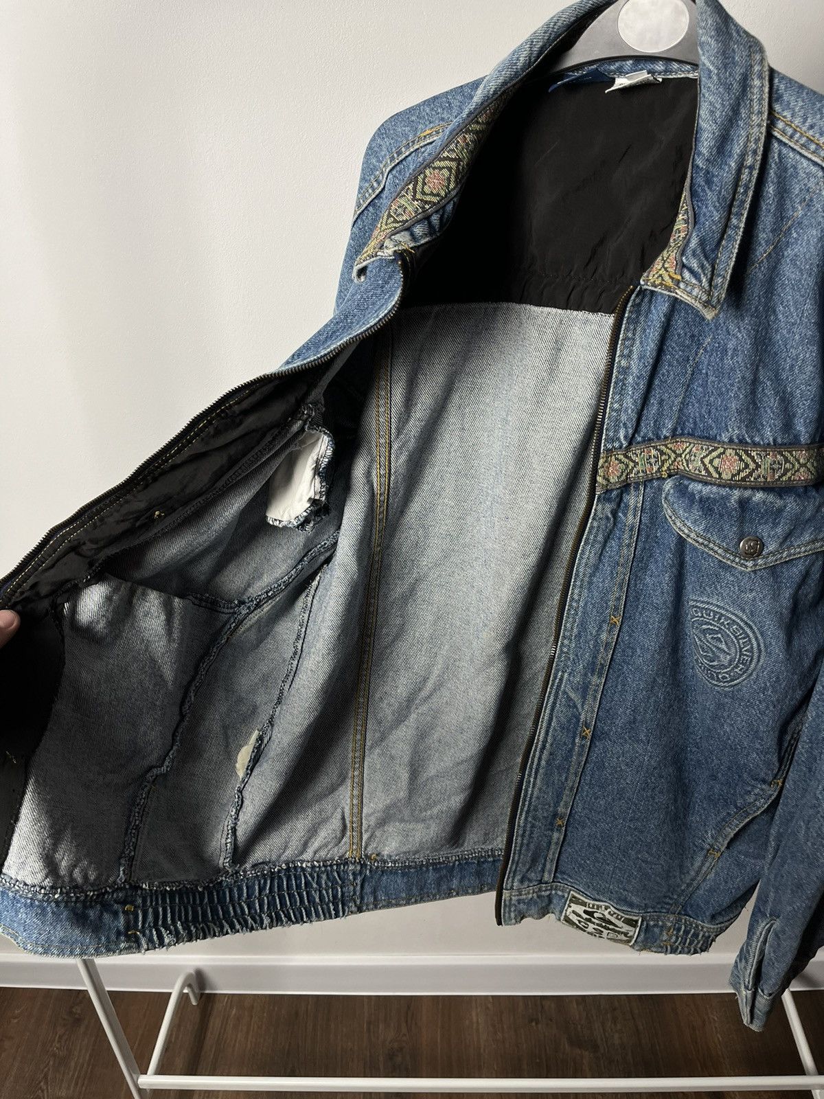 Quiksilver × Vintage Vintage Made in USA Quiksilver Denim Jeans Jacket Size US M / EU 48-50 / 2 - 7 Thumbnail