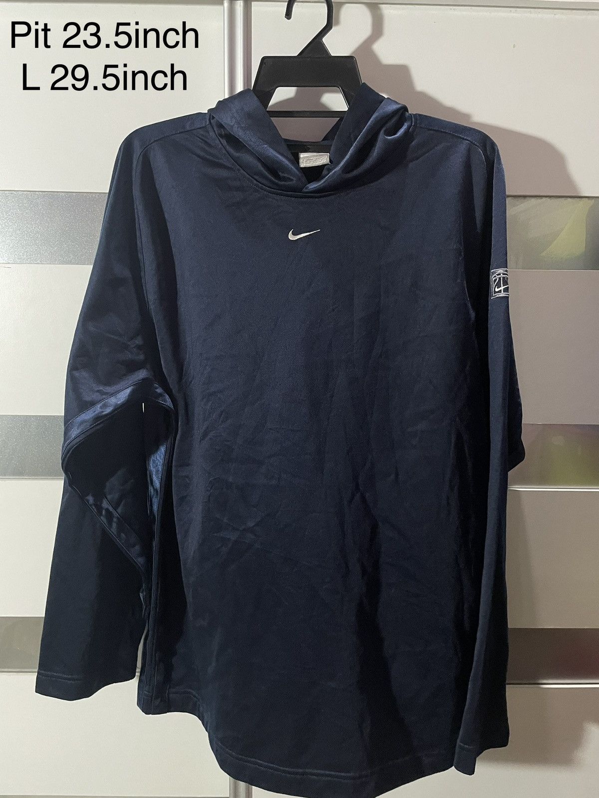 Nike × Vintage Vintage Nike center swoosh embroidery Hoodie light y2k Size US M / EU 48-50 / 2 - 1 Thumbnail