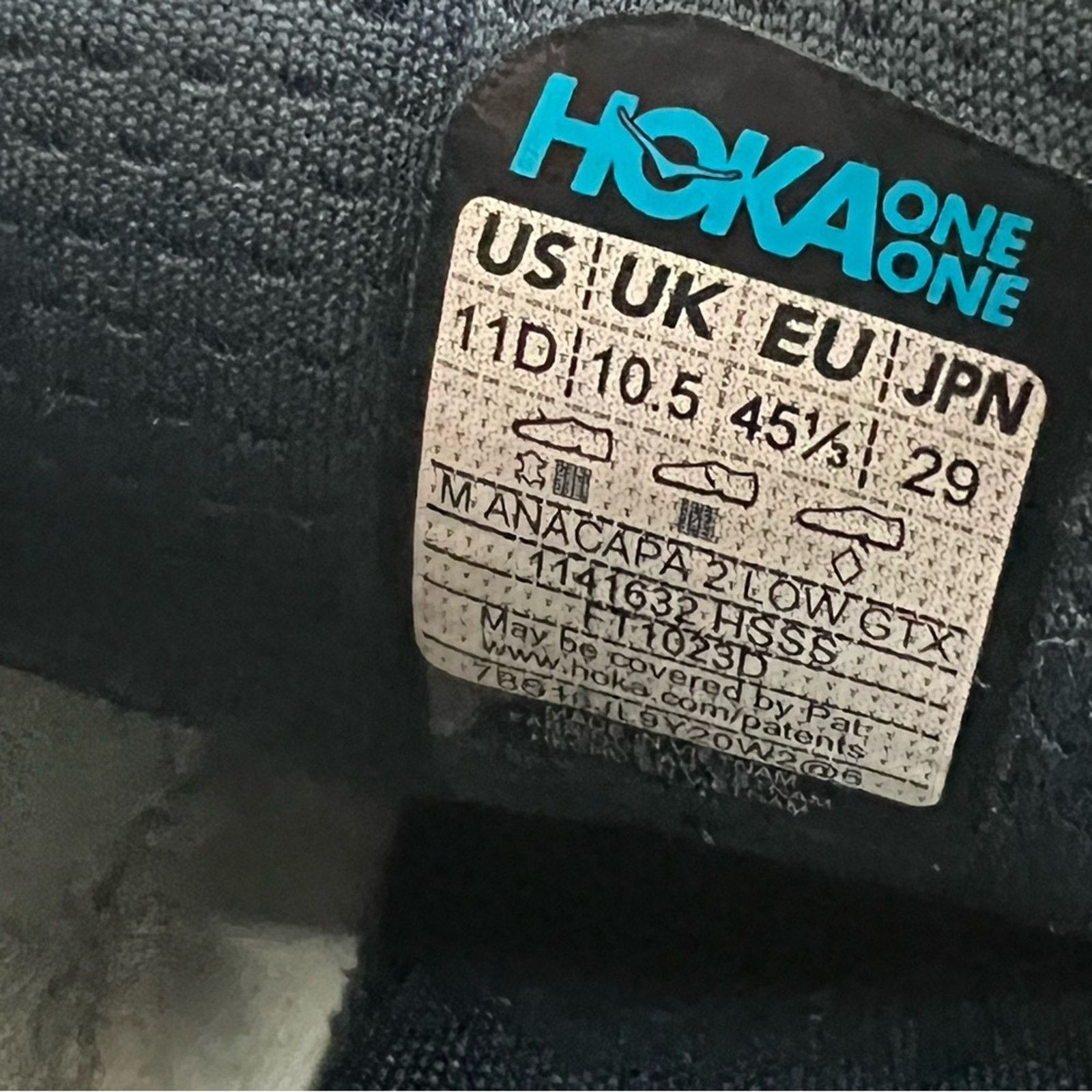 Hoka HOKA One Anacapa 2 Low GTX Waterproof Hiking Shoes~Gore-Tex Size US 11 / EU 44 - 11 Thumbnail