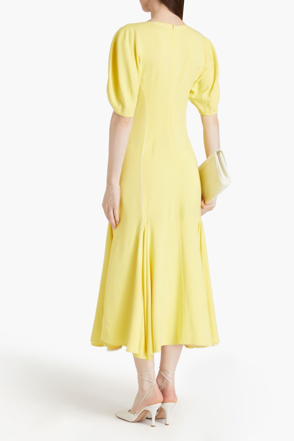 Marni o1y1025 Midi Dress in Yellow Size XS / US 0-2 / IT 36-38 - 3 Thumbnail