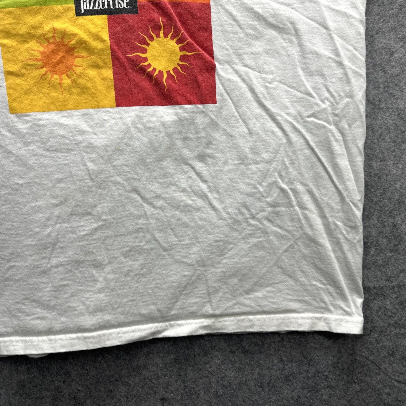 Delta VINTAGE Jazzercise Shirt Mens XL White Tank Top 90s Workout Graphic Fitness y2k Size US XL / EU 56 / 4 - 5 Thumbnail