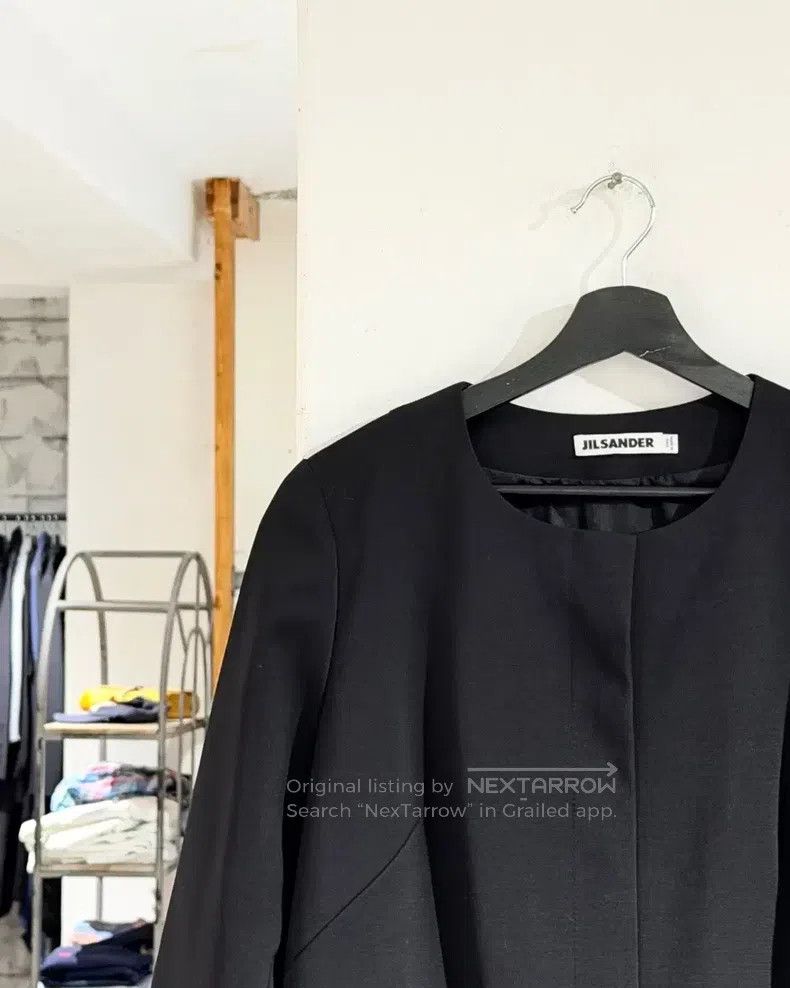 Jil Sander Jil Sander size 40 Black collarless fleece coat Size M / US 6-8 / IT 42-44 - 2 Thumbnail