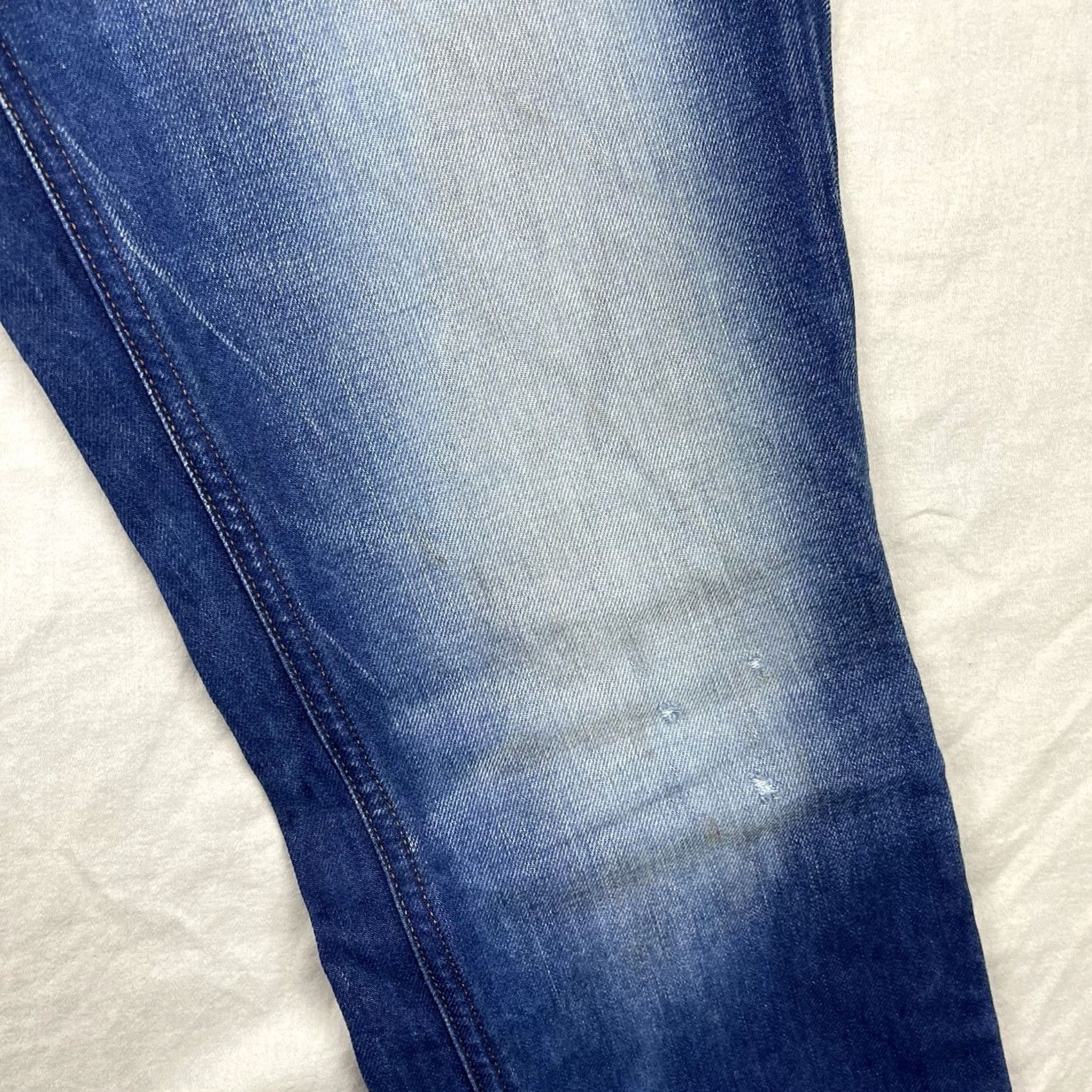 Diesel Diesel Jeans 29X32 Faithlegg Regular Straight Denim 0811P Womens Jeans Blue 5-Pocket Logo Zipper Embroidered Comfort Stretch Size 29" - 5 Thumbnail