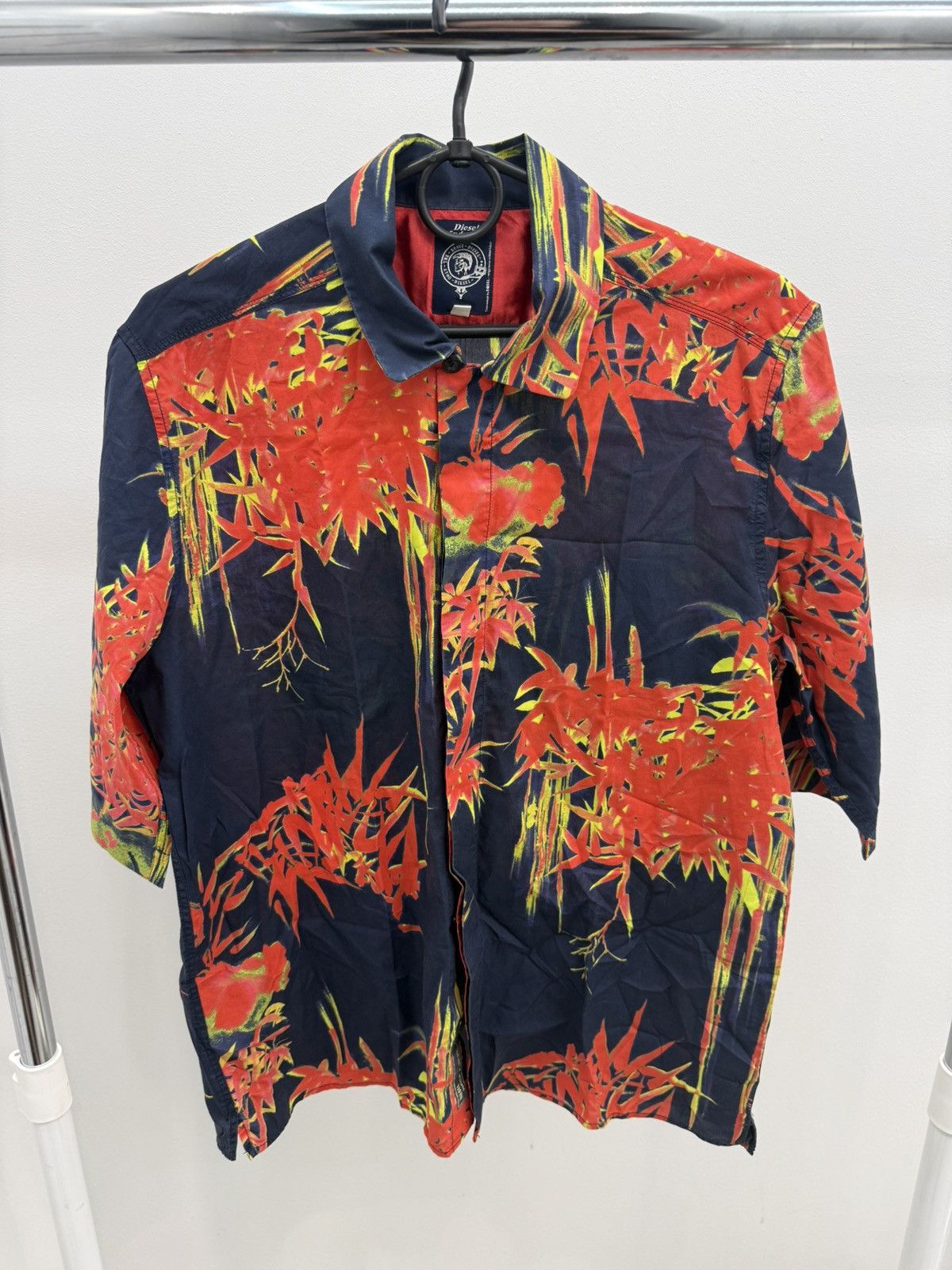 Diesel Diesel Thermal Bamboo Flower Button Shirt Size US M / EU 48-50 / 2 - 1 Thumbnail