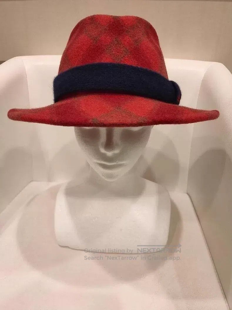 Vivienne Westwood Vivienne Westwood Red Plaid Wool Felt Bowler Hat Size ONE SIZE - 3 Thumbnail
