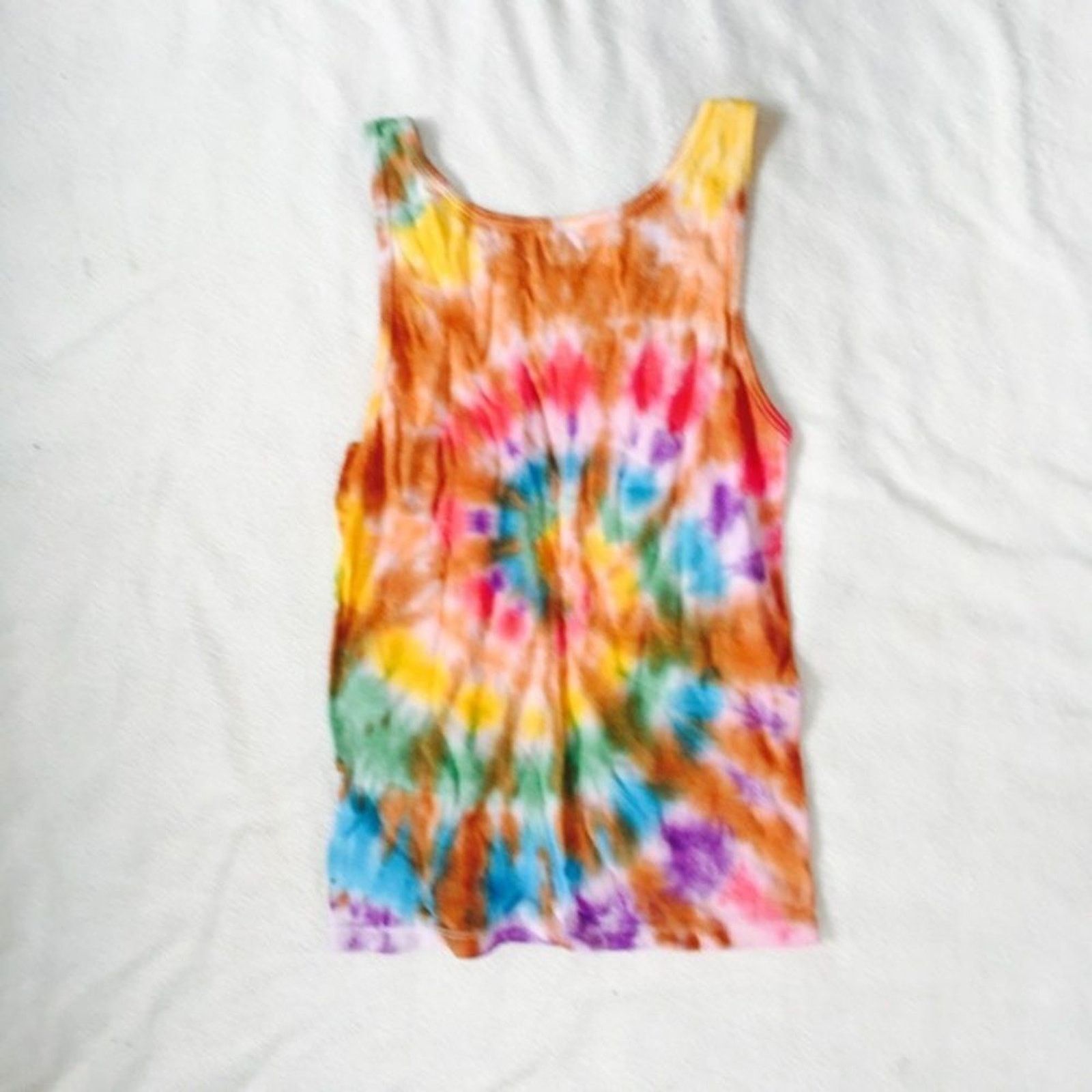 Other Dyes by MacKay Spiral Tie-Dye Tank Top Shirt | Sz YL Size XS / US 0-2 / IT 36-38 - 4 Thumbnail