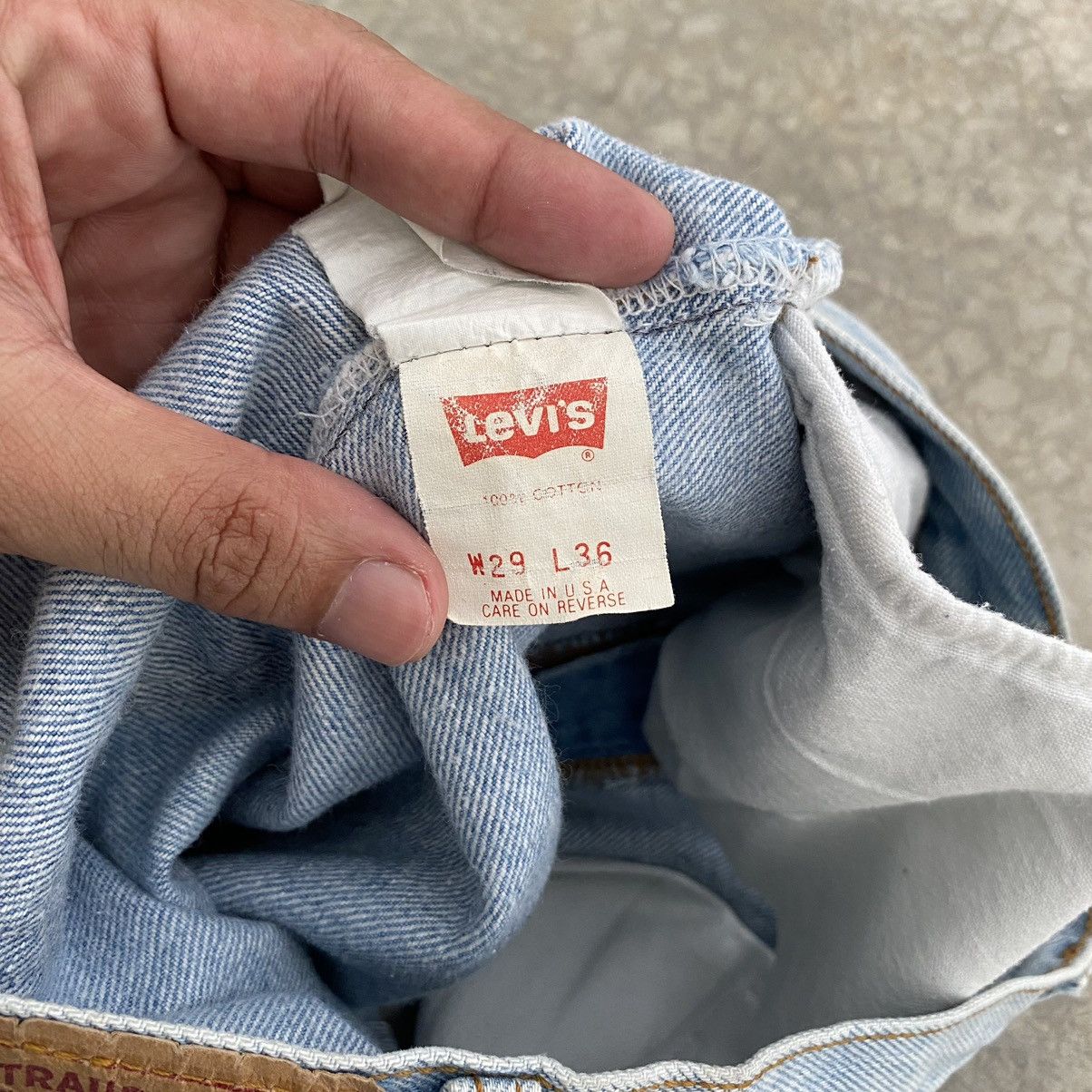 Levi's Size 27x29.5 Vintage 1990 Levis 501 Light Blue Denim Jeans Size US 27 - 24 Thumbnail