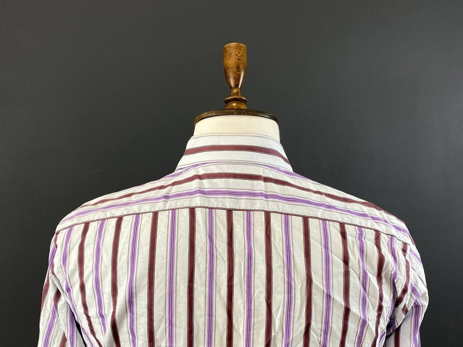 Etro Etro Milano White Stripe Button Down Shirt Size 41 Size US M / EU 48-50 / 2 - 11 Thumbnail