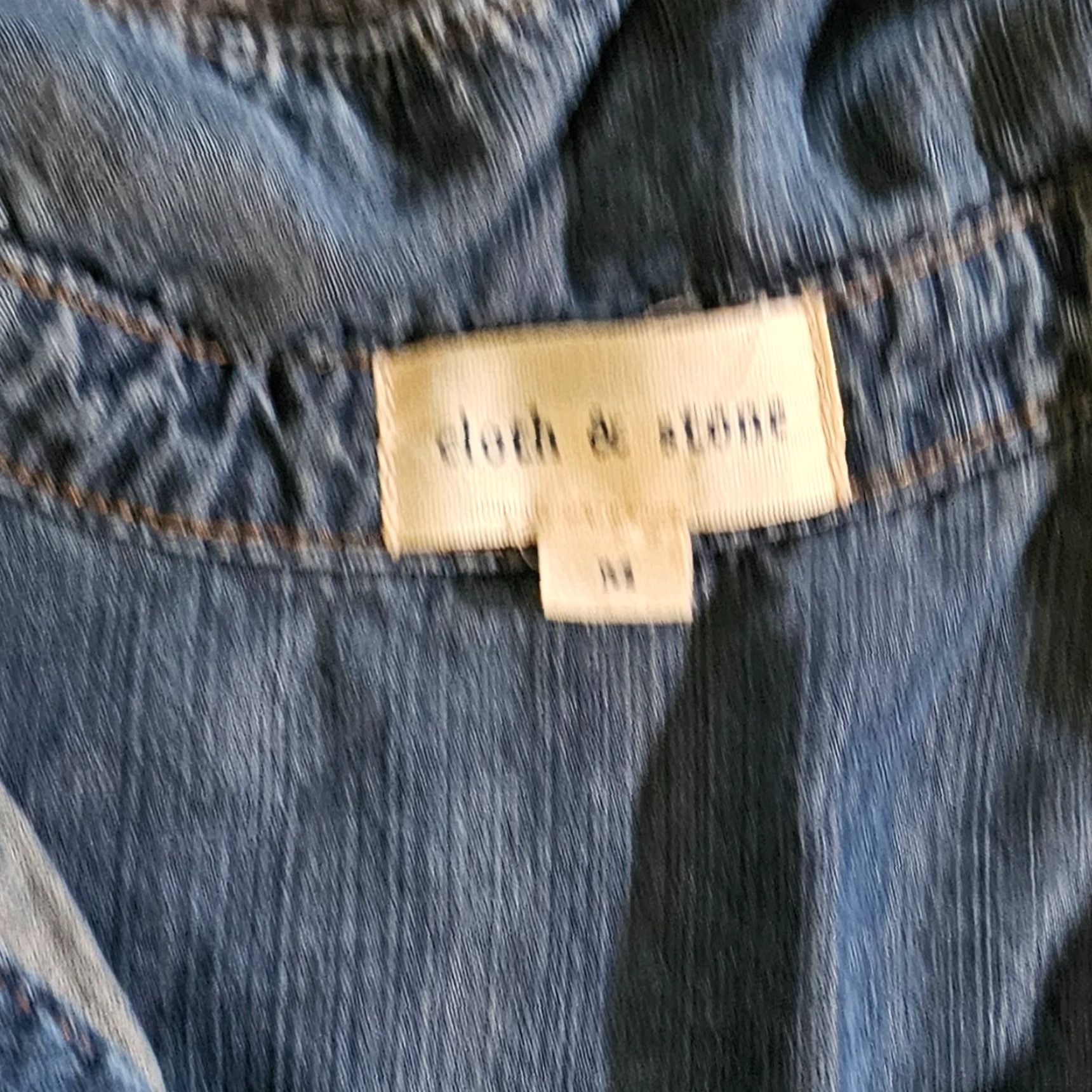 Denime Cloth & Stone Top Women Medium Blue Chambray Denim Button Long Sleeve Casual Size M / US 6-8 / IT 42-44 - 3 Thumbnail