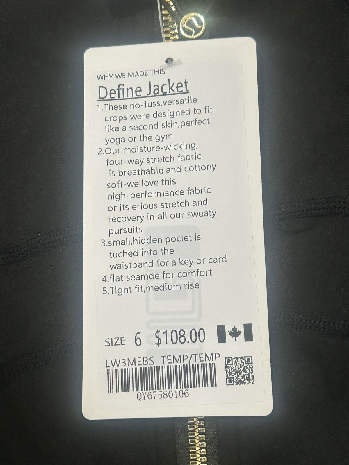 Lululemon Lululemon Define Jacket Gold Zipper Size M / US 6-8 / IT 42-44 - 2 Thumbnail