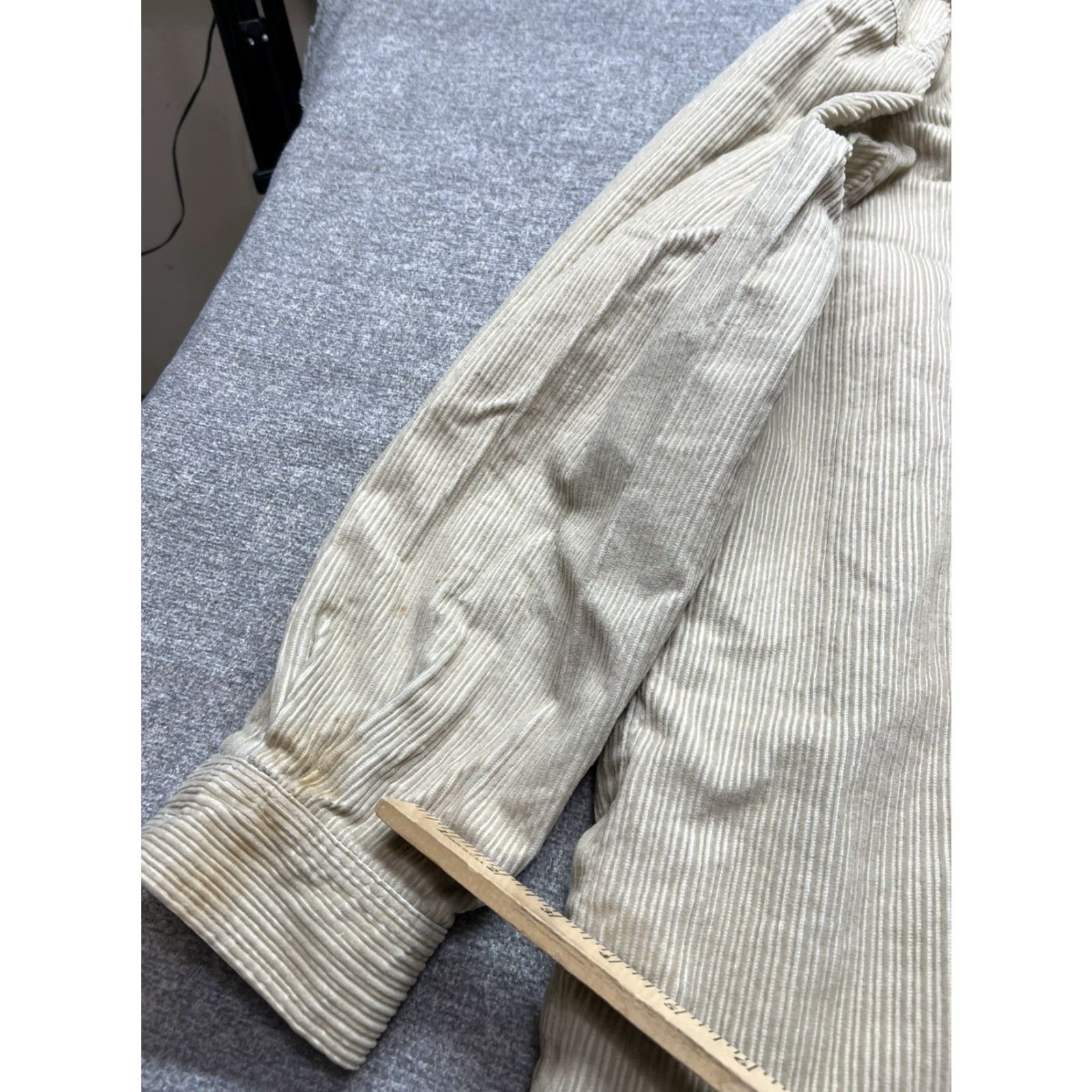 Vintage VINTAGE L.L.Bean Shirt Jacket Beige Corduroy Fleece Lined Tan Beige XL Women Size XL / US 12-14 / IT 48-50 - 4 Thumbnail