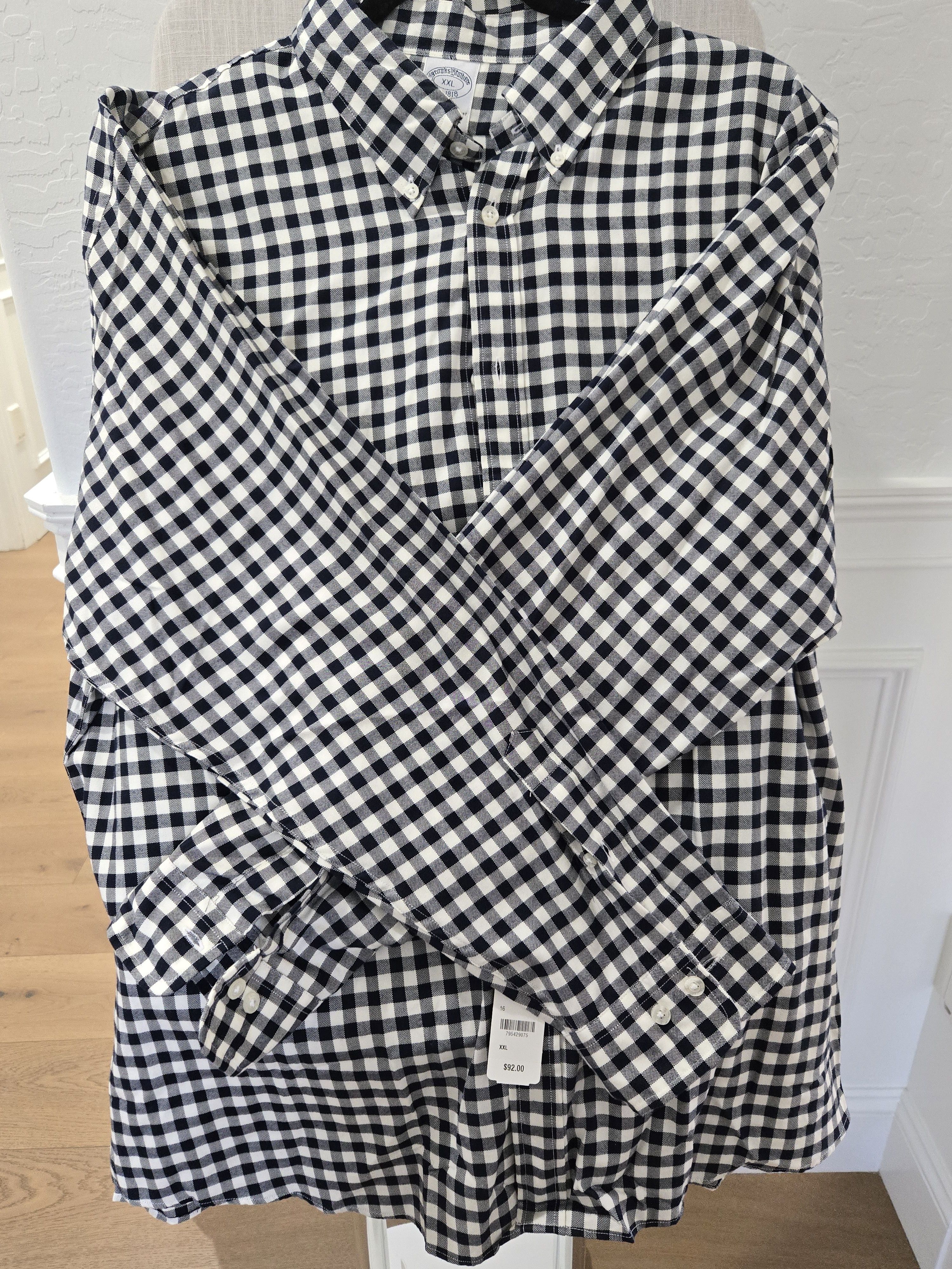 Brooks Brothers New Brooks Brothers XXL, Regent Cut, gingham button down Size US XXL / EU 58 / 5 - 2 Thumbnail