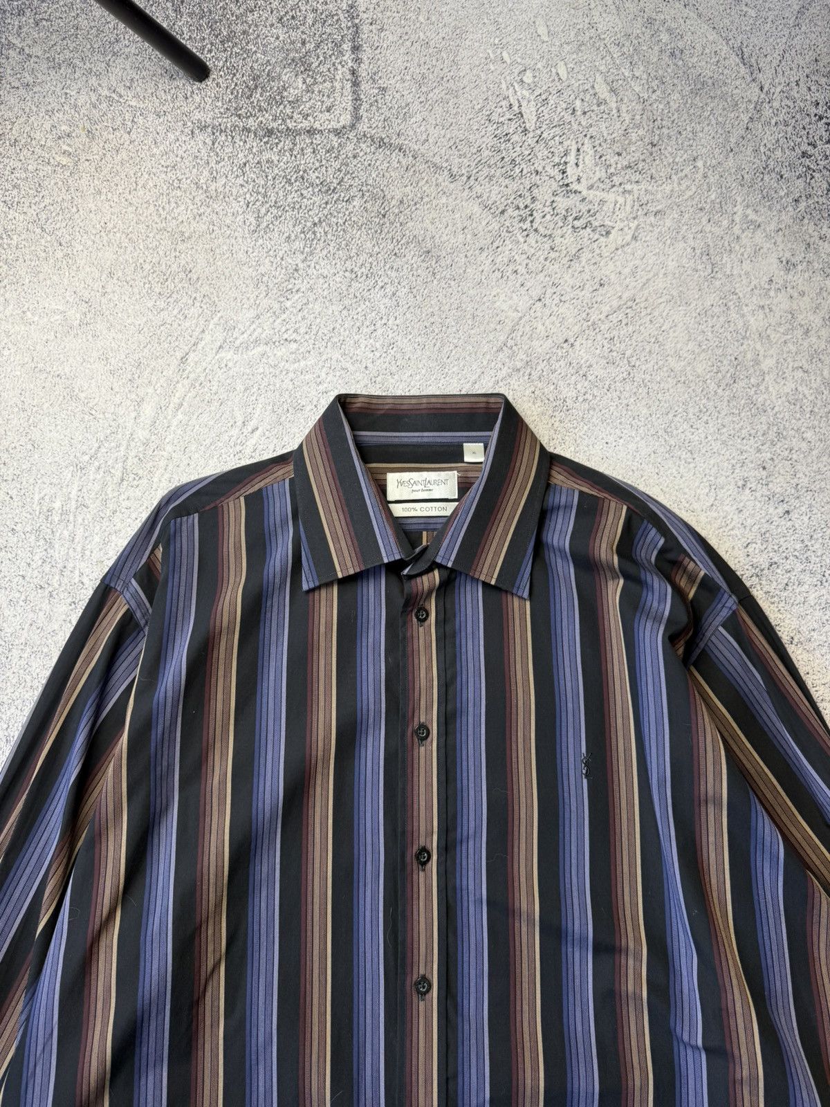 Vintage Yves Saint Laurent Classic Wedding Shirt with Cufflinks Size US XL / EU 56 / 4 - 9 Thumbnail