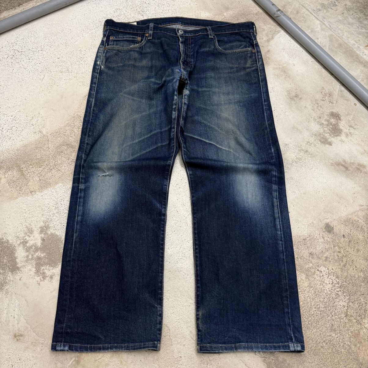 Levi's Levis 569 Big E Distressed Repaired Stretch Denim Pants Size US 35 - 3 Thumbnail