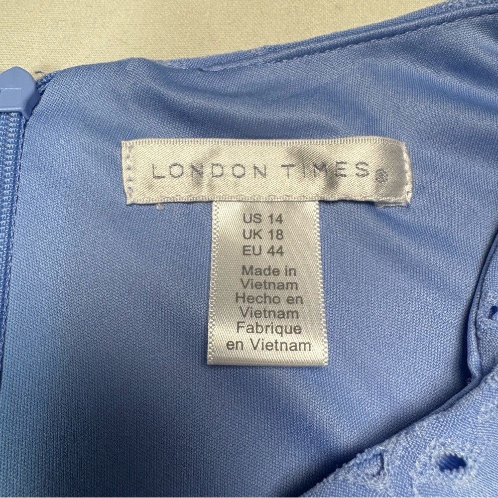Other NWT New London Times Sleeveless Eyelet Dress In Vista Blue Size XL / US 12-14 / IT 48-50 - 5 Thumbnail