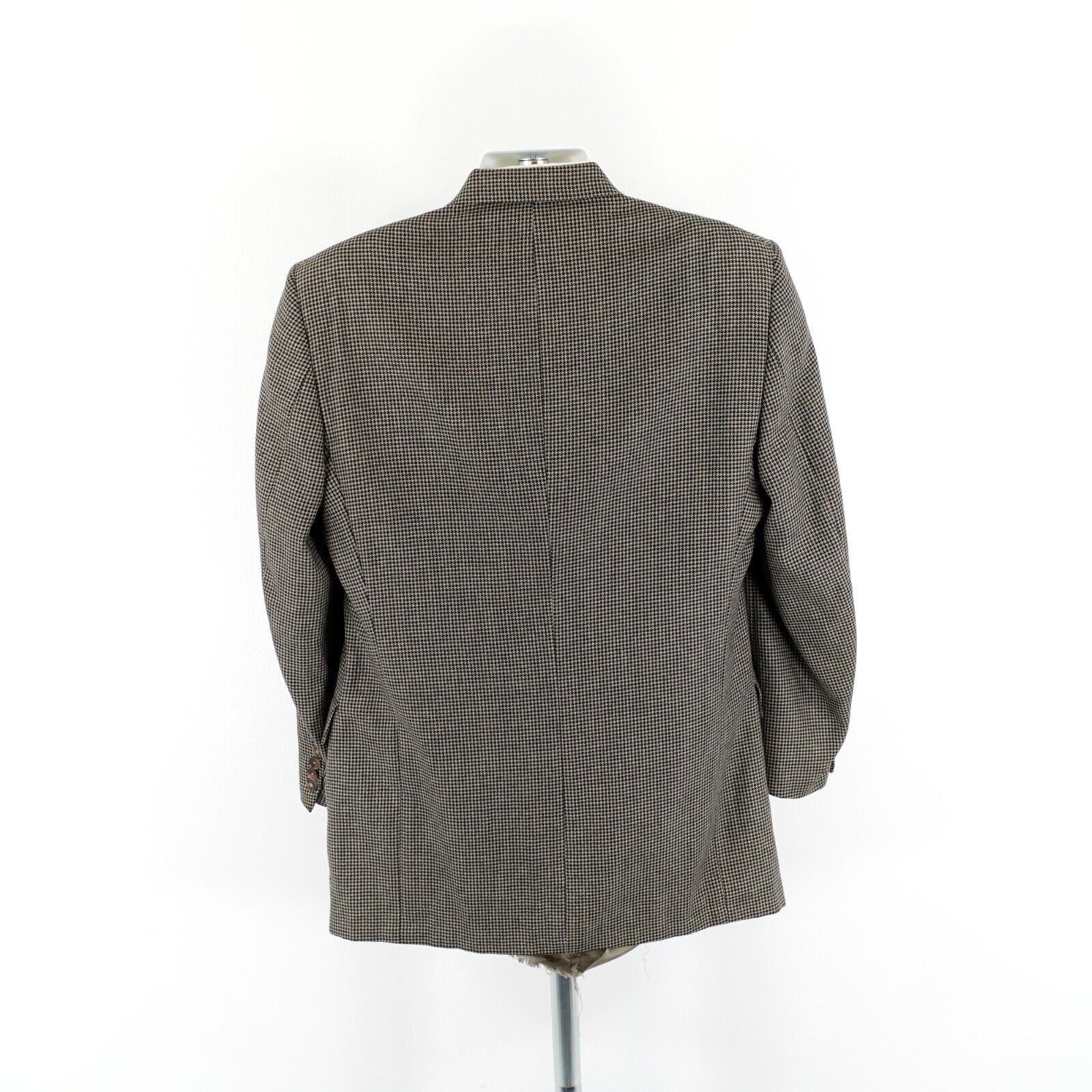 Hart Schaffner Marx Hart Schaffner Marx Parisian Tweed Wool Houndstooth Black Ta Size 42L - 10 Thumbnail