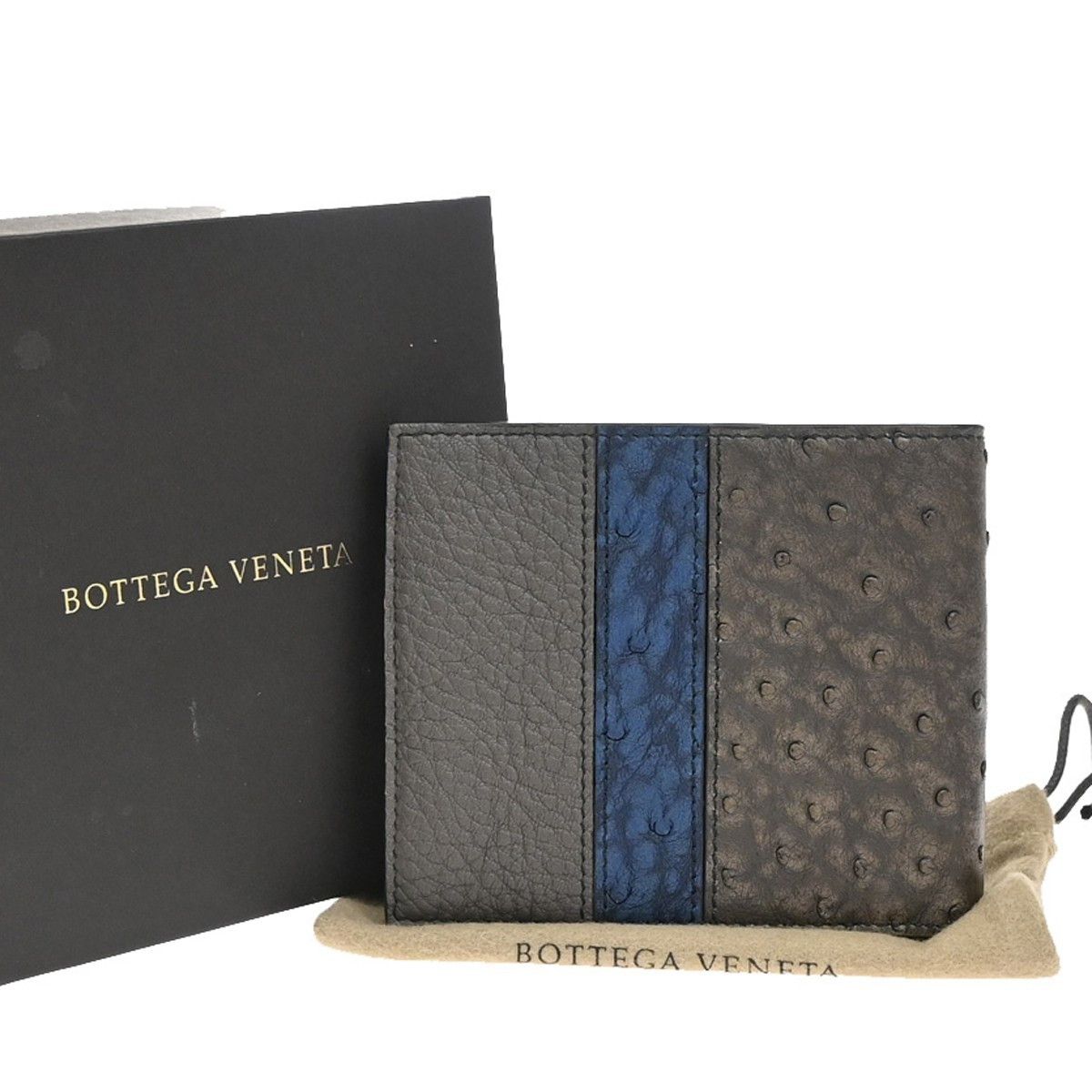 Bottega Veneta Bottega Veneta Compact Bifold Wallet Embossing Leather Size ONE SIZE - 1 Thumbnail