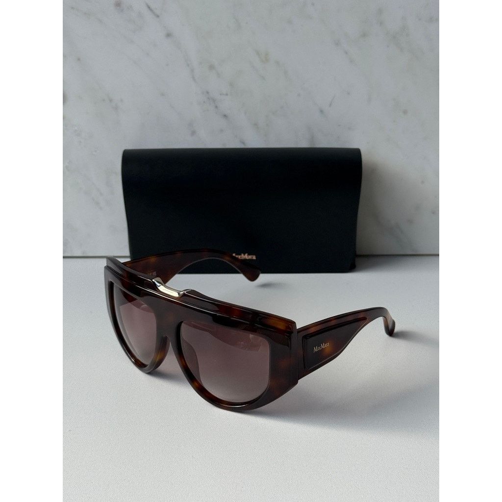 Max Mara NEW Max Mara MM0083 Oversized Sunglasses in Brown Size ONE SIZE - 2 Thumbnail