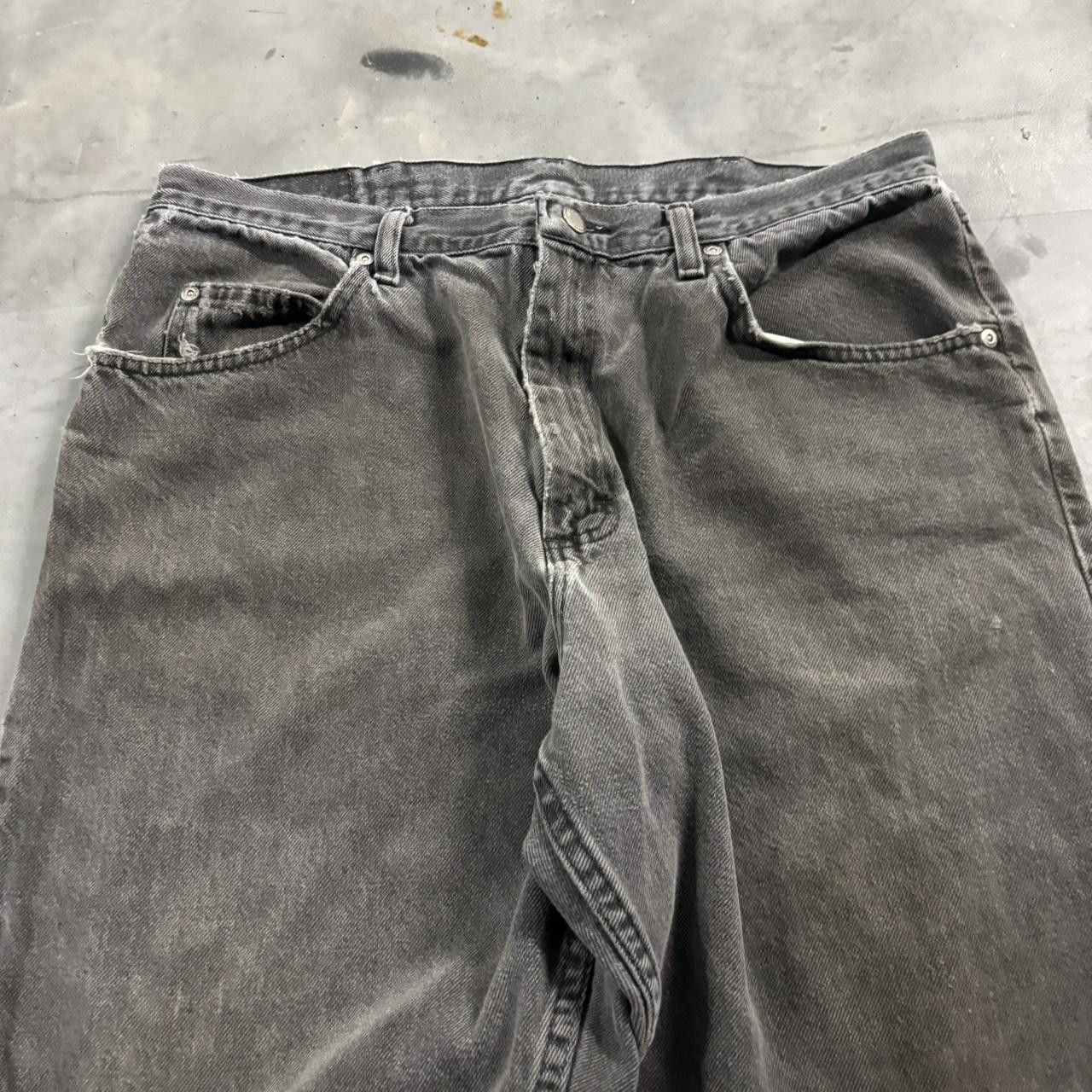 Vintage Crazy Vintage Y2K/2000s Grunge Faded Black Denim Jeans! 34x31 Size US 34 / EU 50 - 5 Thumbnail