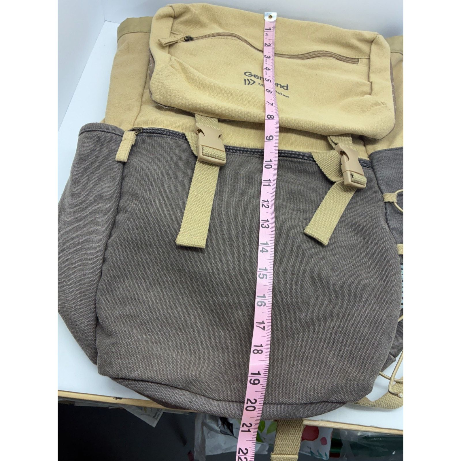 Other Leeds Canvas Laptop Backpack Tan Gray GenSend SEND Relief Size ONE SIZE - 2 Thumbnail
