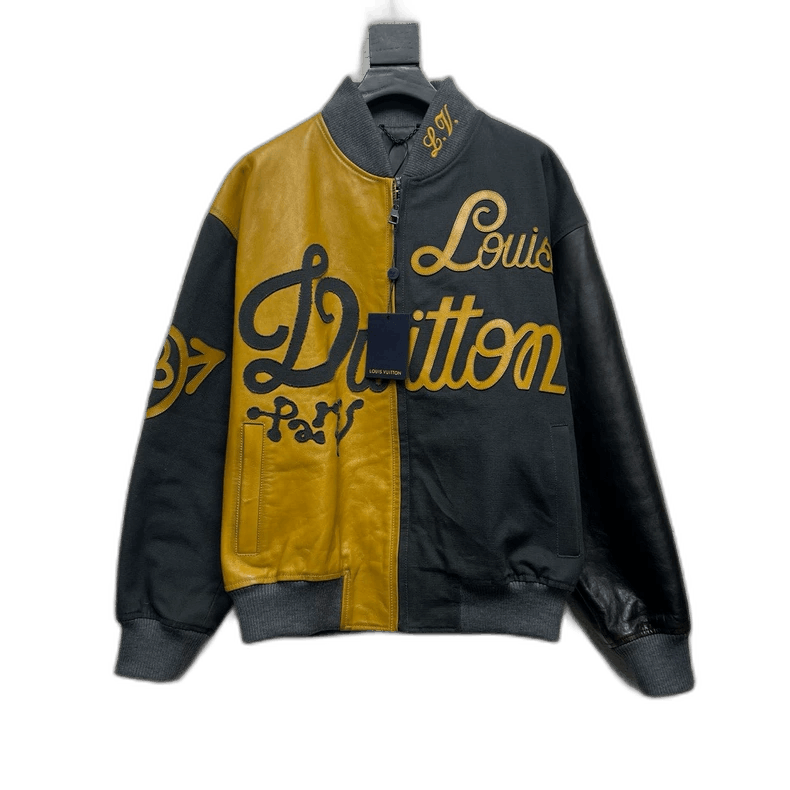 Louis Vuitton Louis Vuitton FW23 Black Yellow Baseball Jacket Size US L / EU 52-54 / 3 - 1 Thumbnail