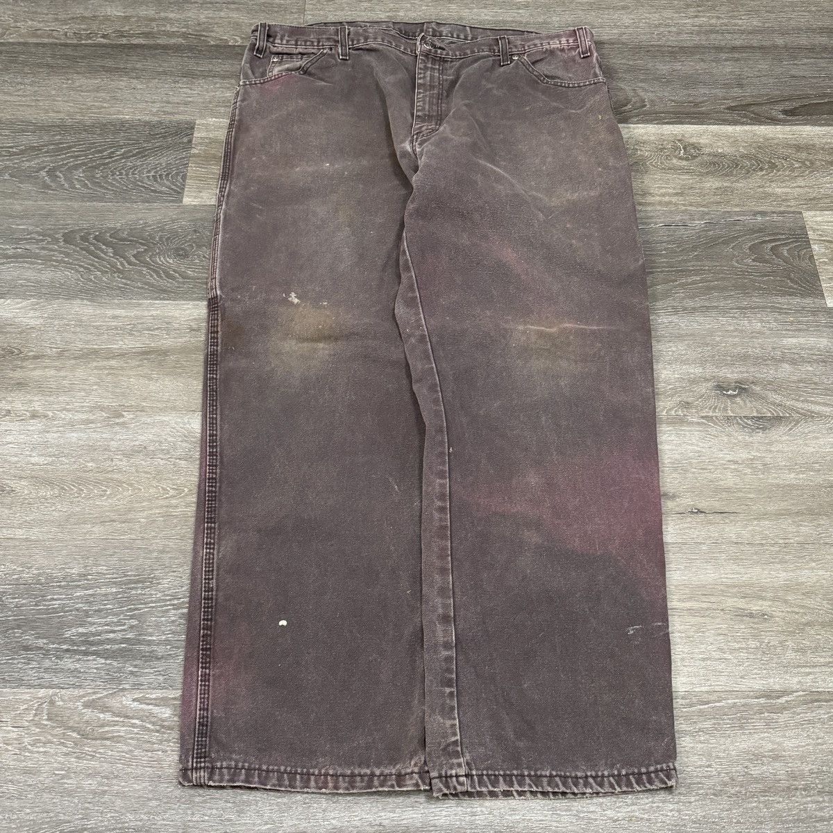 Dickies × StraightFaded × Vintage Crazy Vintage y2k Dickies Faded brown wide leg carpenter pan Size US 40 / EU 56 - 2 Thumbnail