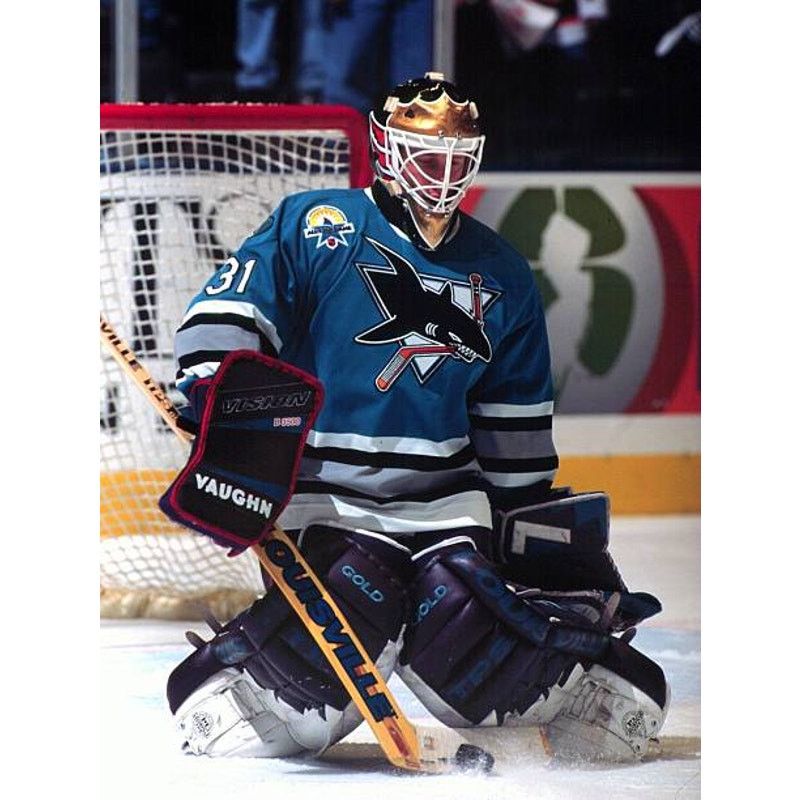 NHL × Starter San Jose Sharks 90s puffer jacket Spellout XL teal NHL vtg Size US XL / EU 56 / 4 - 8 Thumbnail