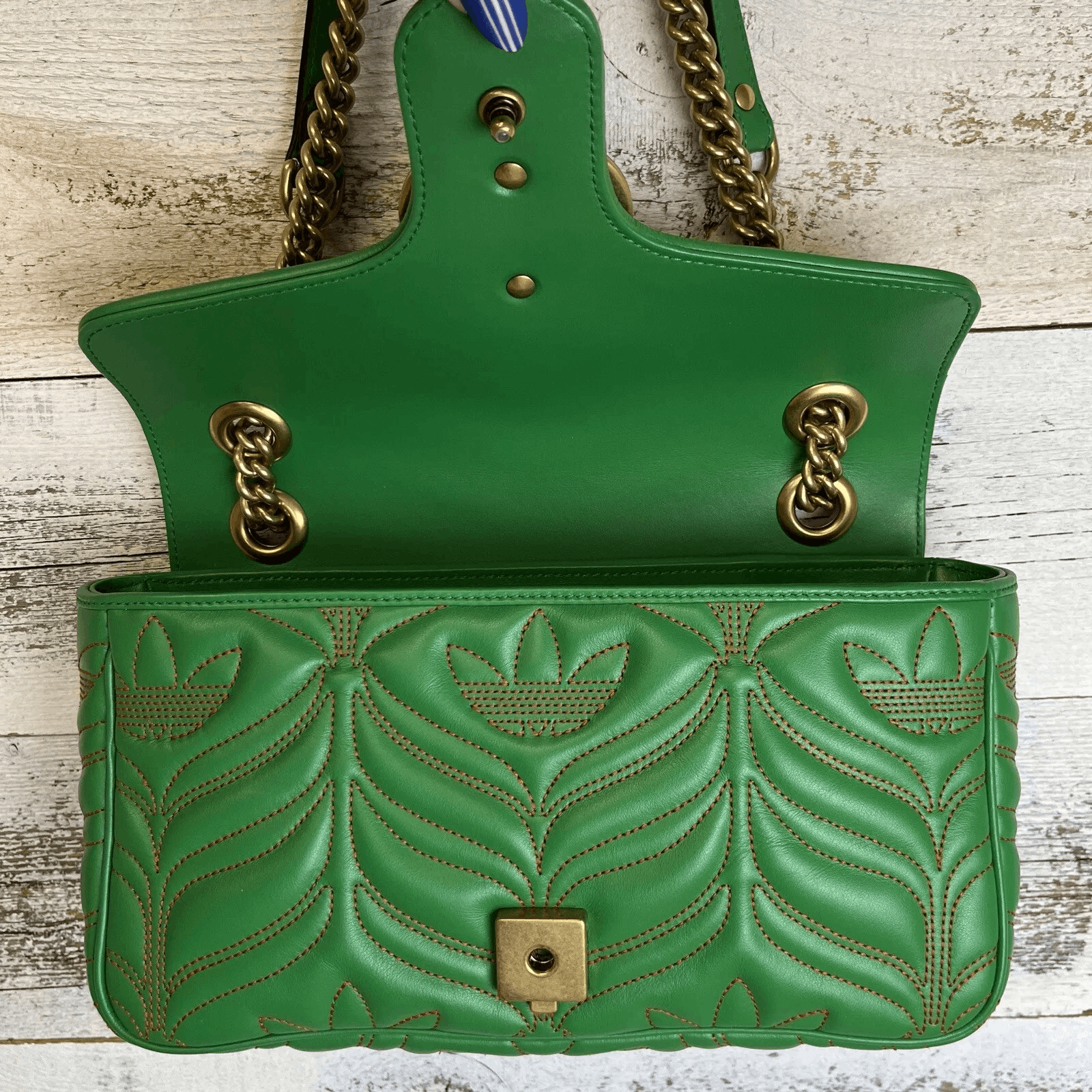 Other 100% Authentic GUCCI x Adidas Green Marmont Purse 443497 Size ONE SIZE - 7 Thumbnail