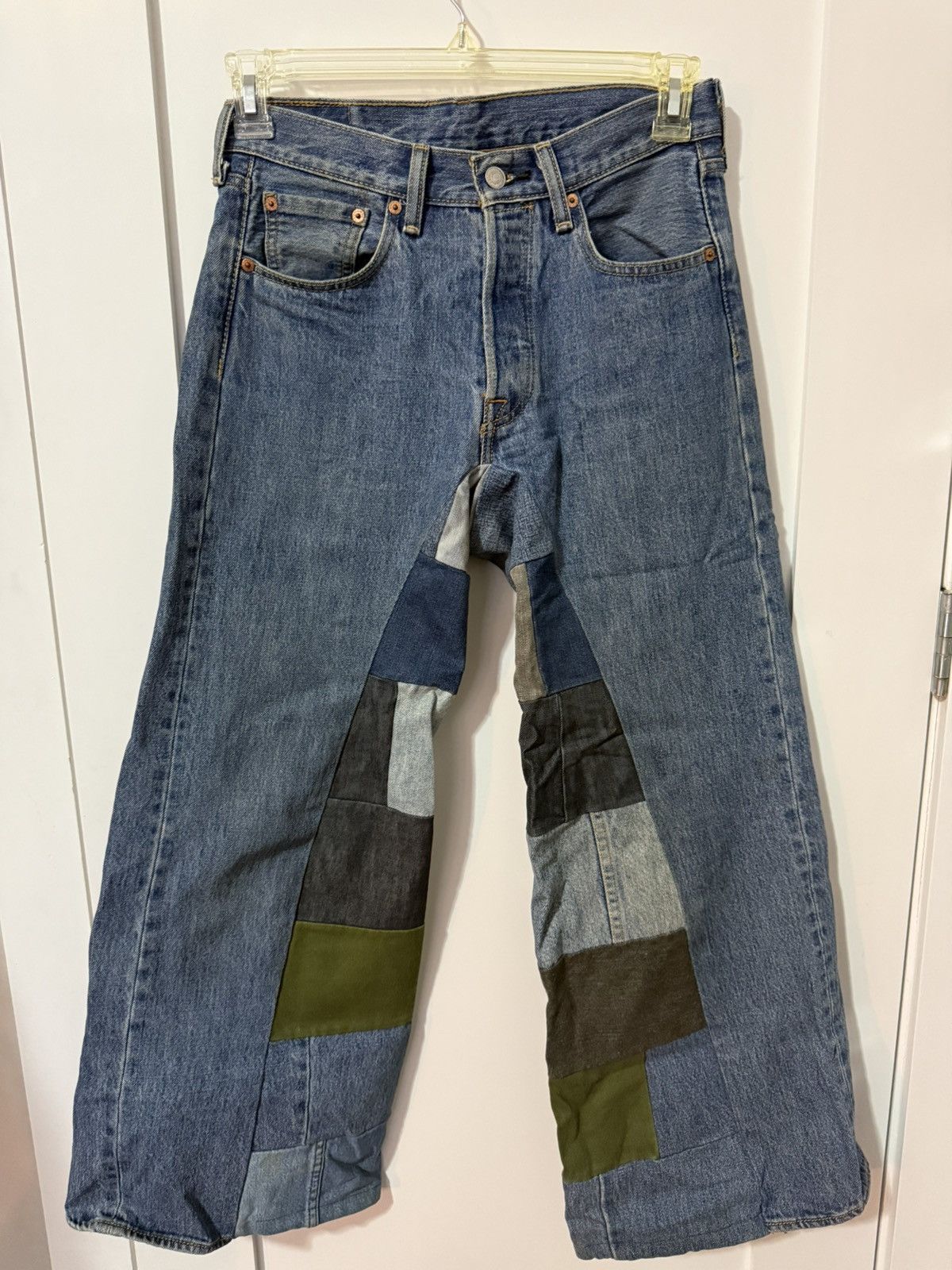 Other Handmade patchwork denim jeans Size 29" - 1 Thumbnail