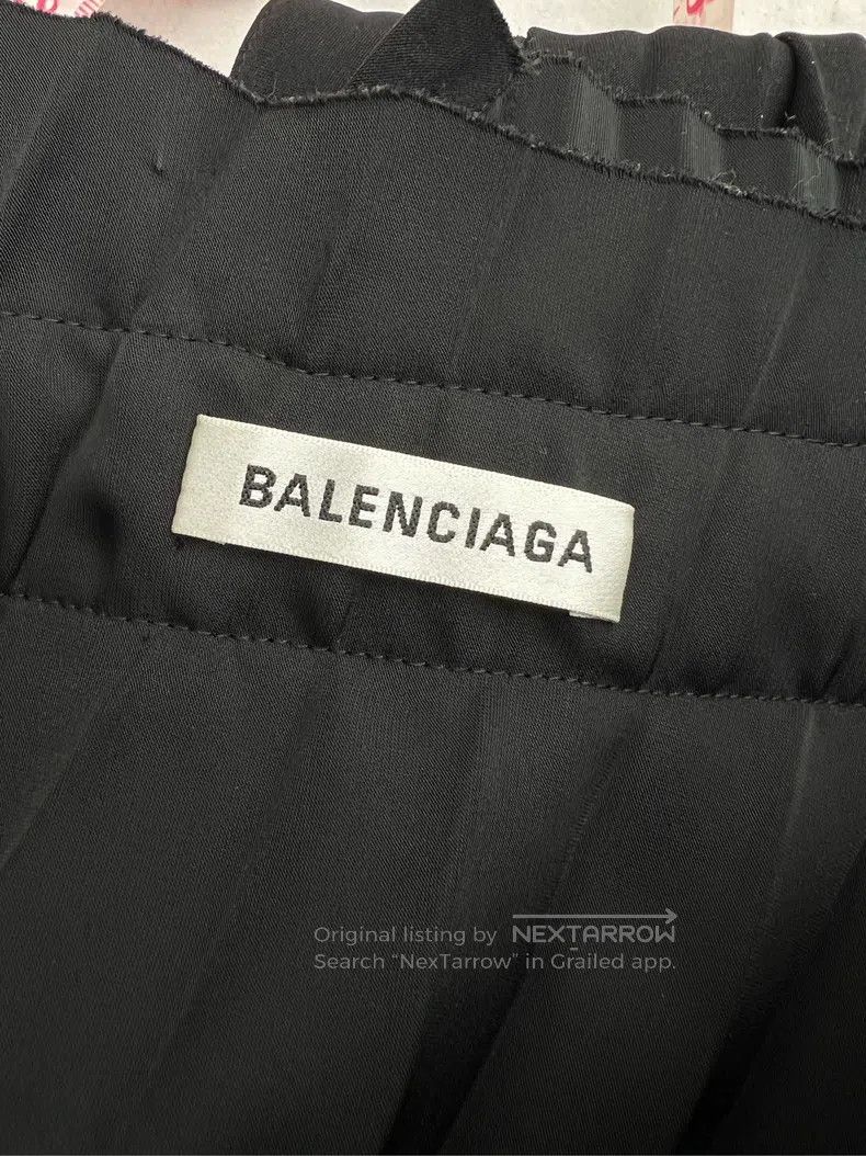 Balenciaga Balenciaga Black Pleated Asymmetrical Skirt, Size 38, Wais Size 37" - 8 Thumbnail