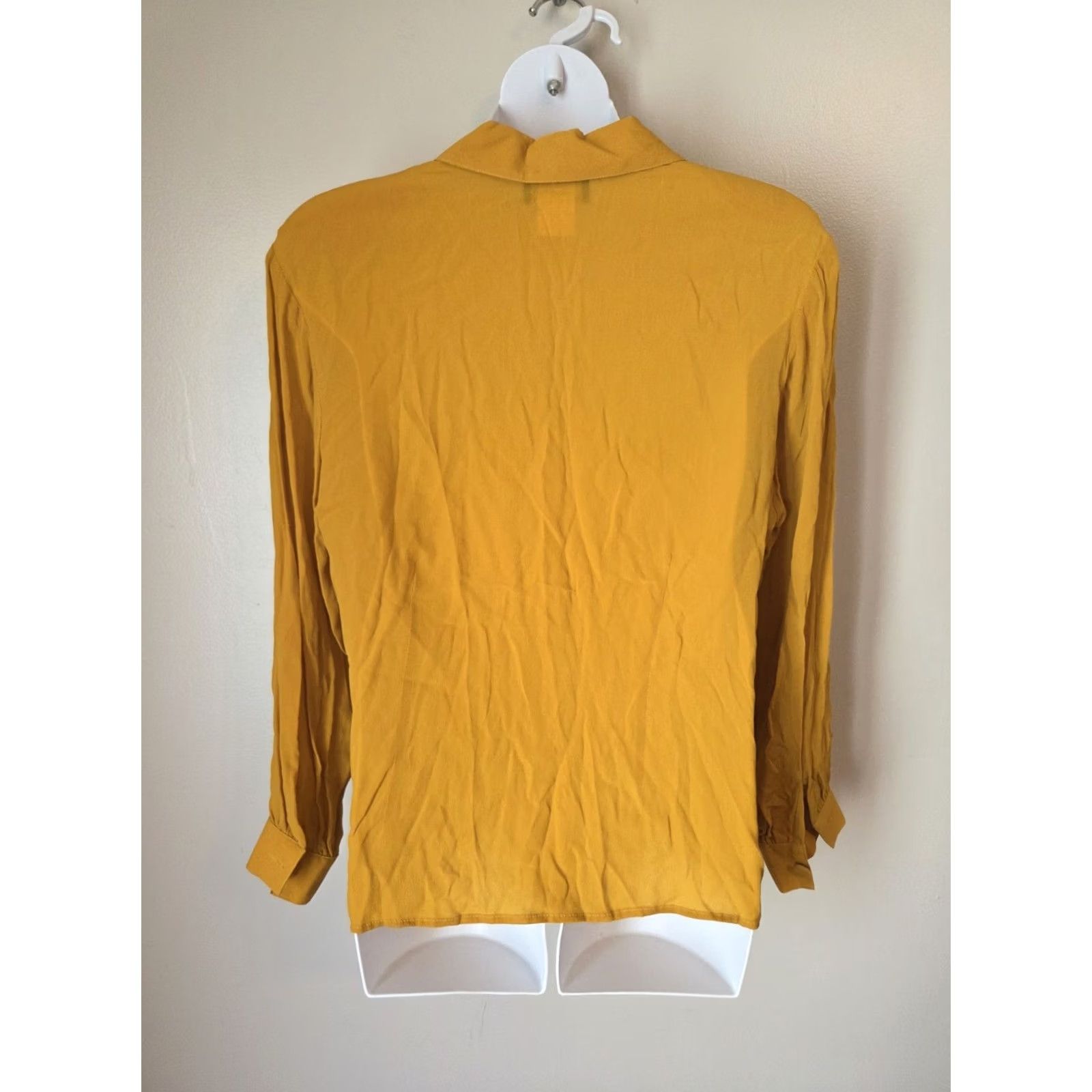 Vintage Vintage Carole Little Shirt 16 Mustard Yellow Button Up Top 80s Size XXL / US 16-18 / IT 52-54 - 5 Thumbnail
