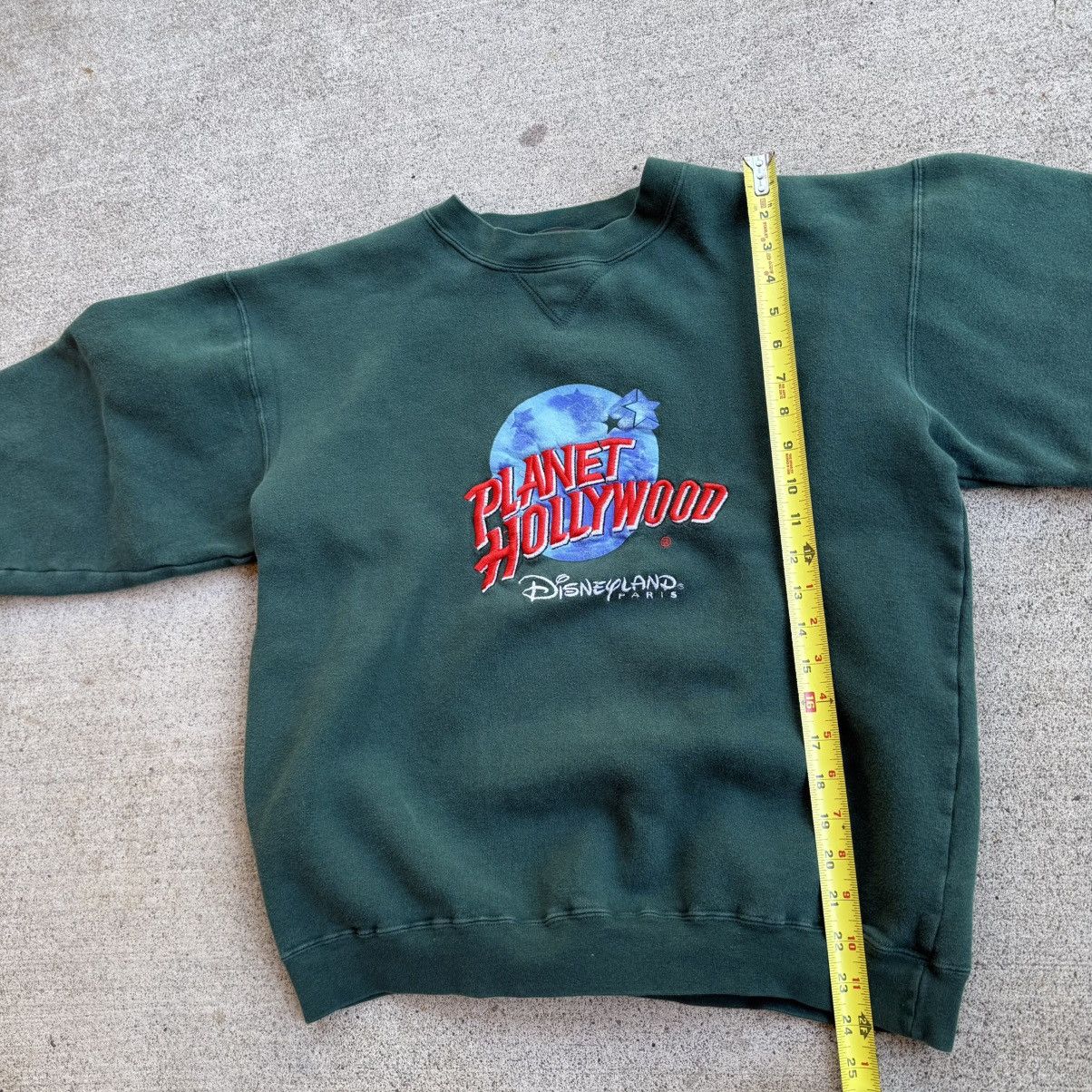 Planet Hollywood Vintage Planet Hollywood Disneyland Resort Green Crewneck Size US M / EU 48-50 / 2 - 4 Thumbnail