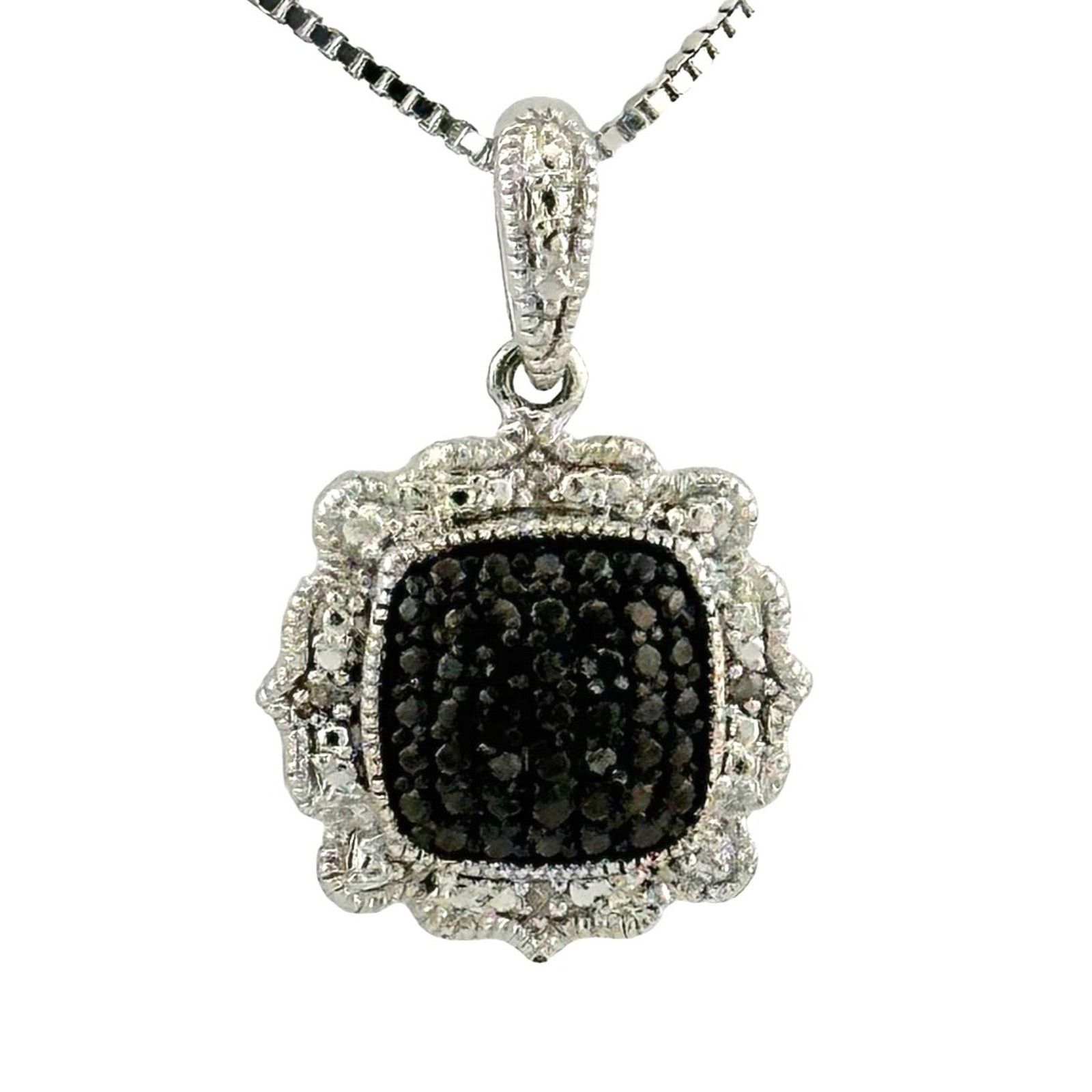 Other Beautiful Black & White Diamond Cluster Pendant Size ONE SIZE - 1 Thumbnail