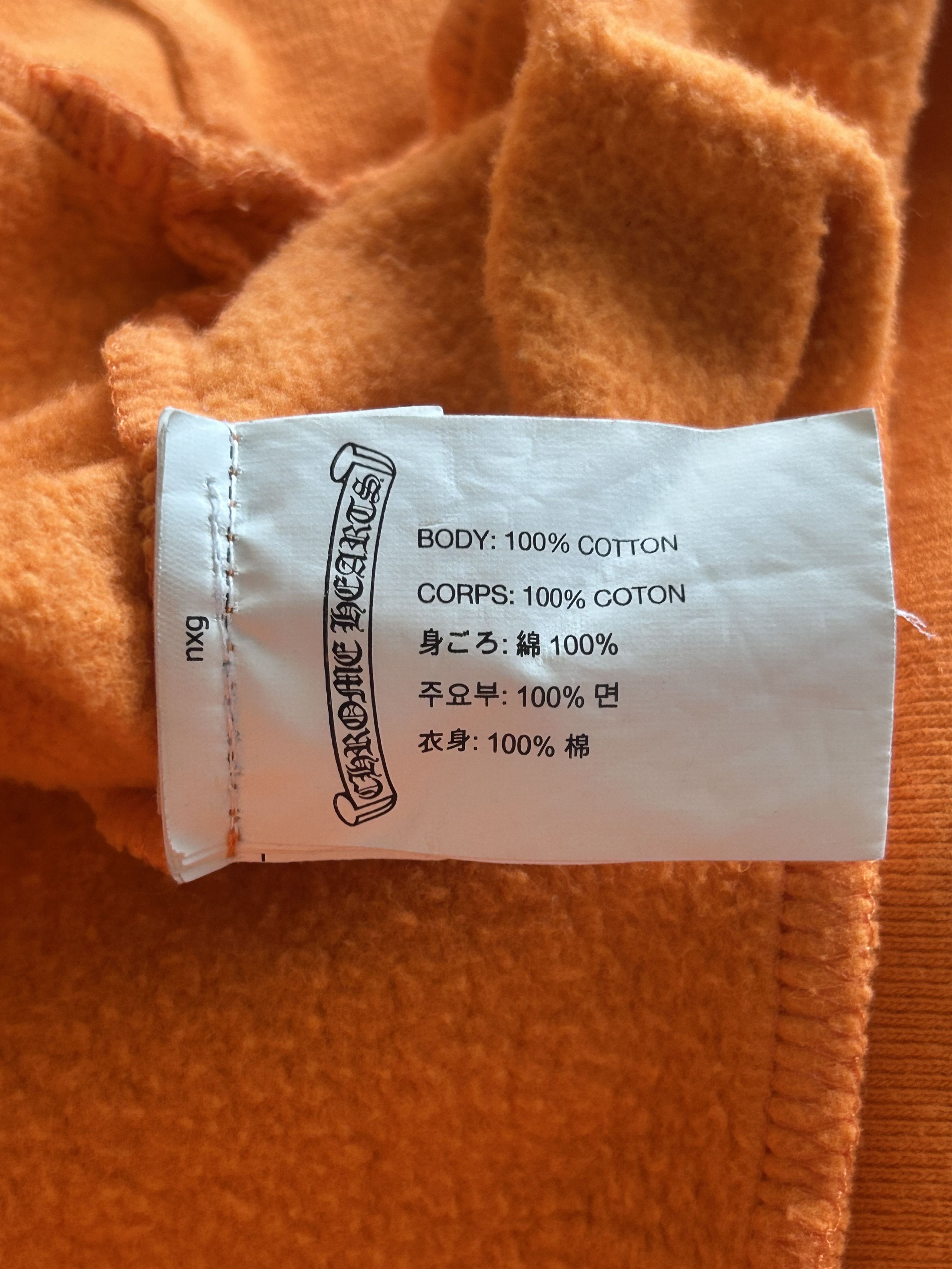 Chrome Hearts Chrome Hearts Off-White Orange & Black Scroll Logo Hoodie Size US M / EU 48-50 / 2 - 4 Thumbnail