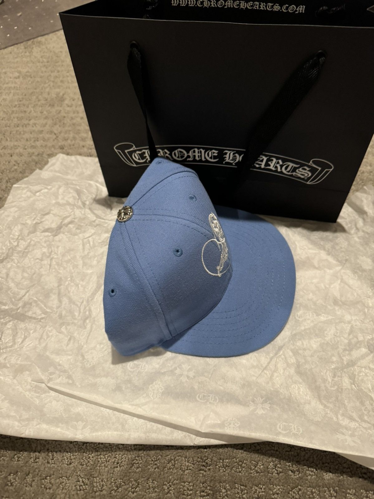 Chrome Hearts CHROME HEARTS BABY BLUE FITTED HAT 7 3/8 Size ONE SIZE - 2 Thumbnail