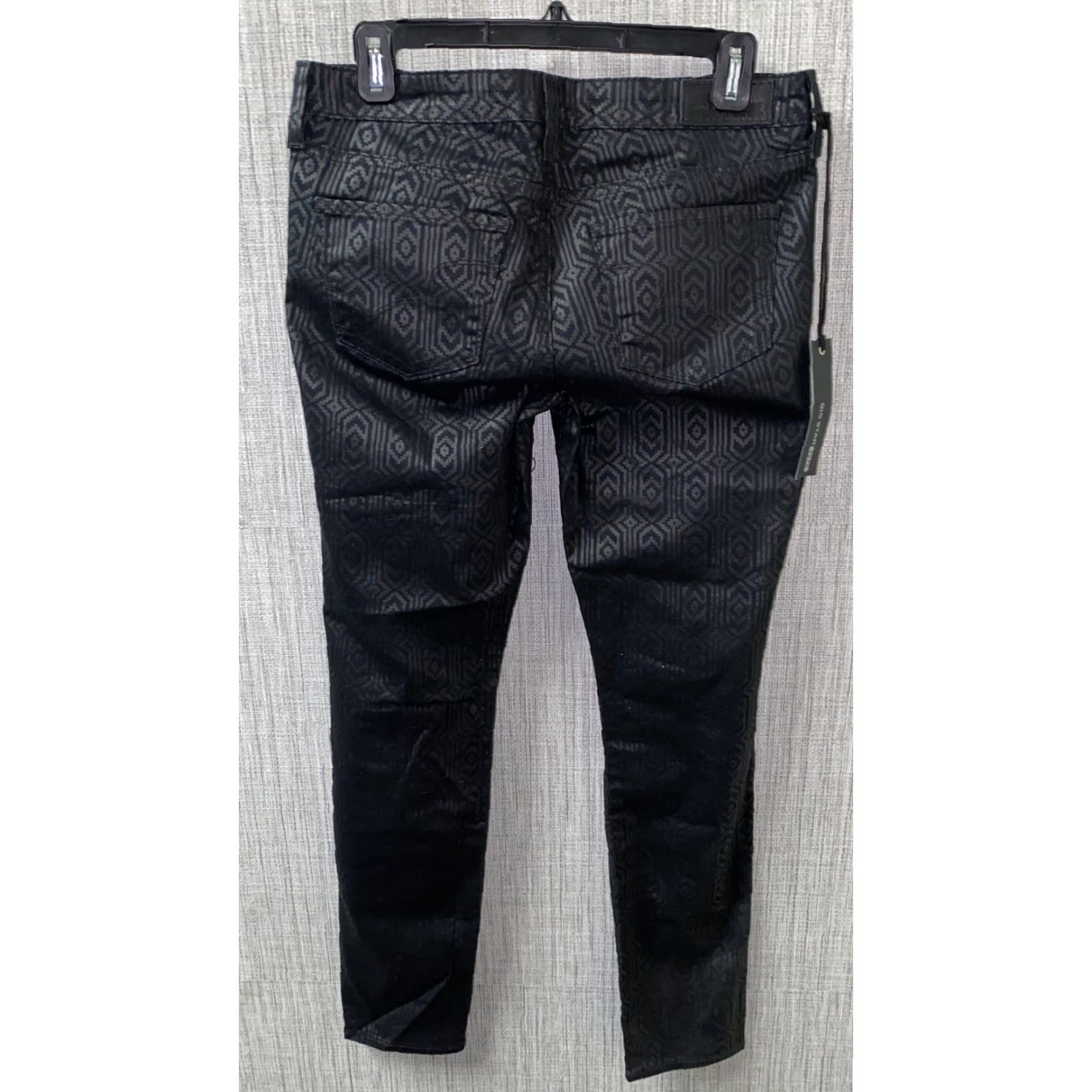 Vintage BIG STAR Womens Black Alex Skinny Leather Pants Size 32 In 30 In Inseam NWT Modern Slim Jeans 32 Waist Womens Leather Pants Size 24" / US 00 / IT 34 - 4 Thumbnail