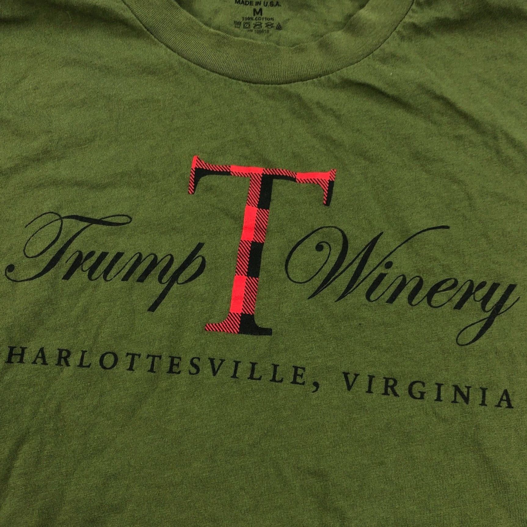 Vintage Trump Winery T-Shirt Adult Medium Green Long Sleeve Tee Size US M / EU 48-50 / 2 - 4 Thumbnail