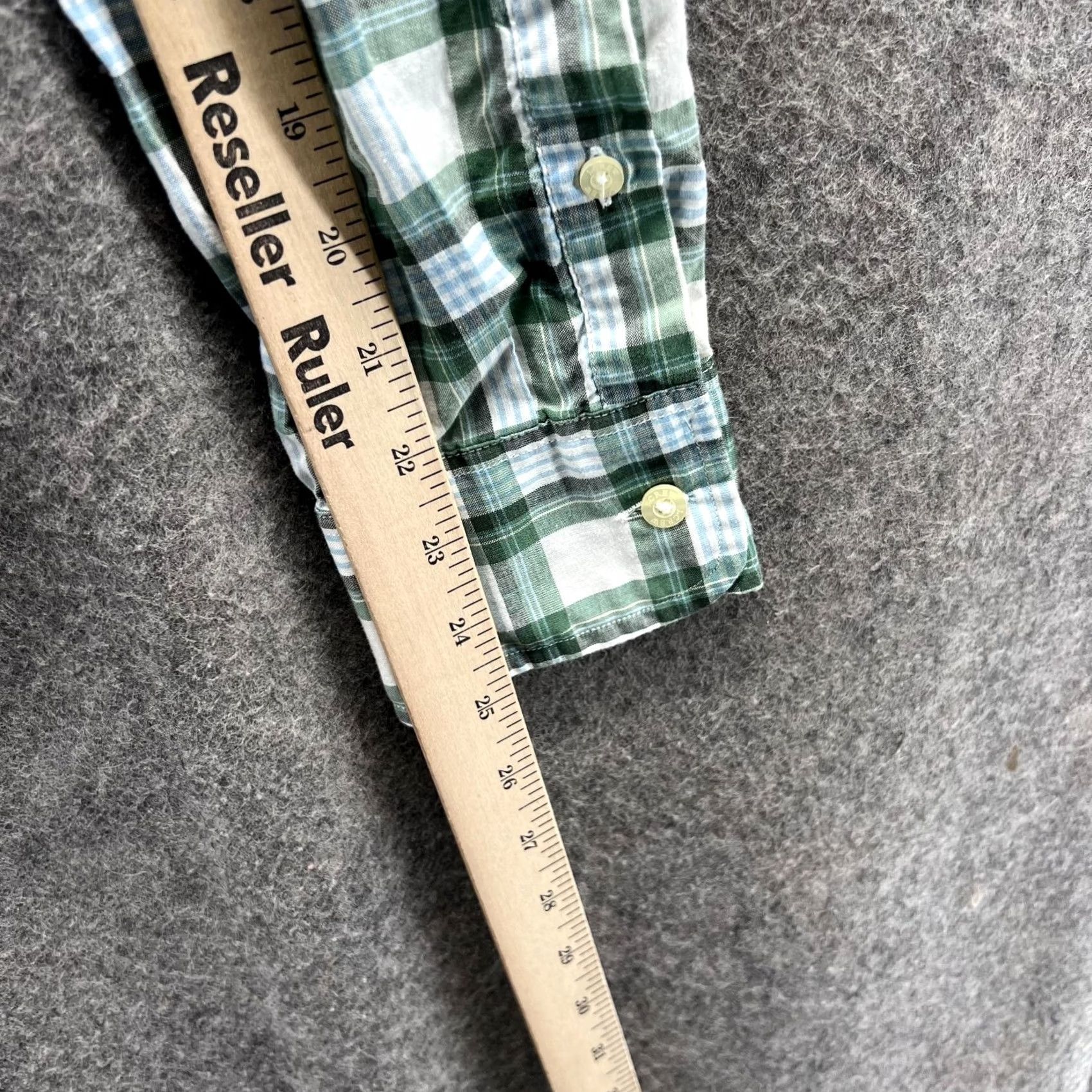 J.Crew VINTAGE J.CREW Shirt Men Small Green White Plaid Button-Down Casual Dress Tailored Wool? No, Cotton Size US S / EU 44-46 / 1 - 3 Thumbnail