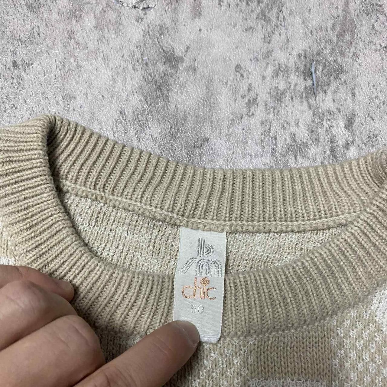 Other Cream and tan vintage 90s geometric pattern sweater knitwear Size US M / EU 48-50 / 2 - 2 Thumbnail