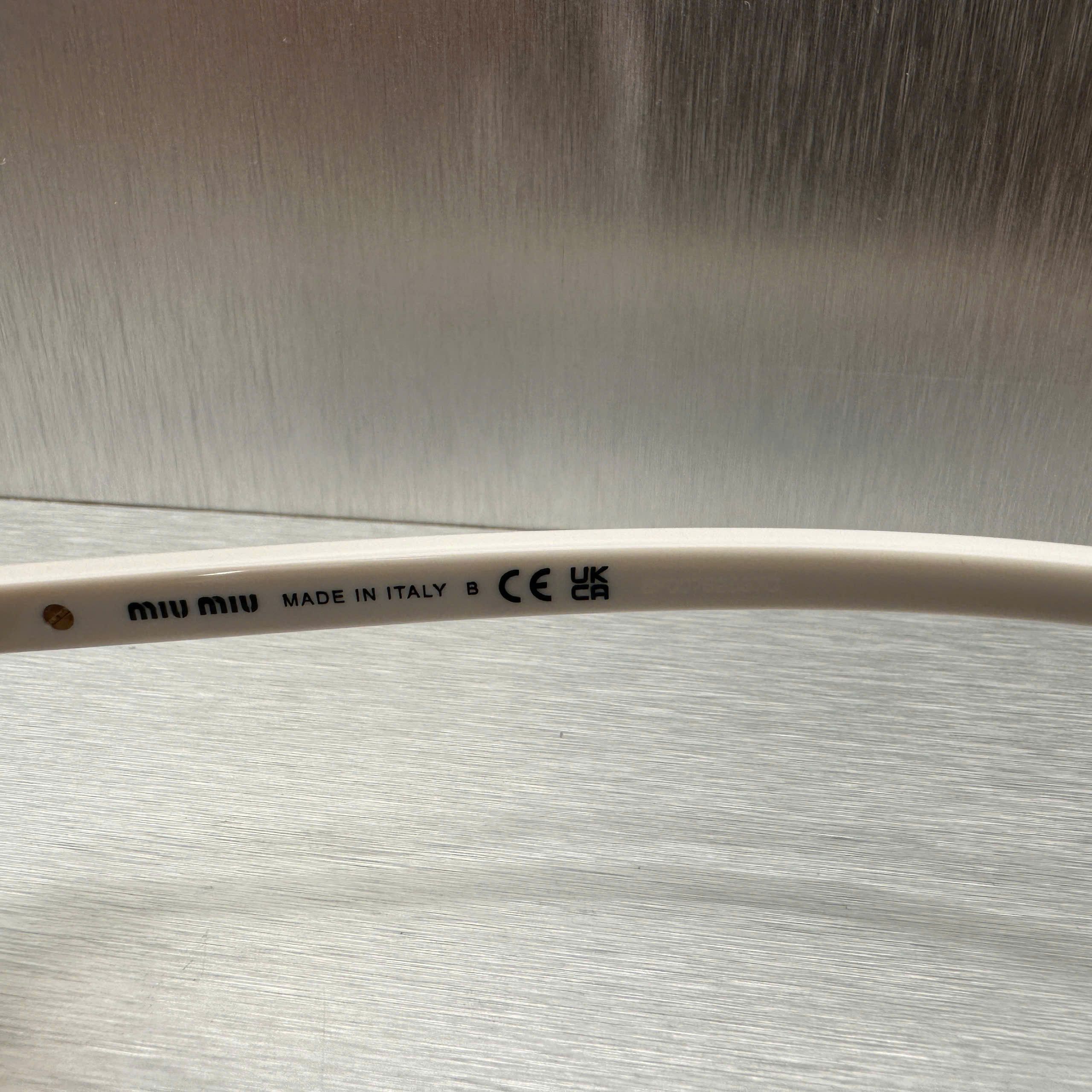 Miu Miu MIU MIU MU 04ZS 14240D Eyewear WHITE Size ONE SIZE - 9 Thumbnail
