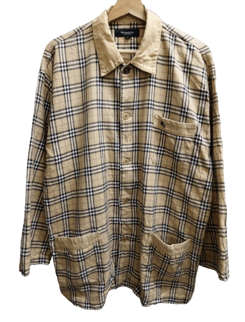 image of Burberry London Nova Check Light Jacket Sweater, Men's (Size Large)