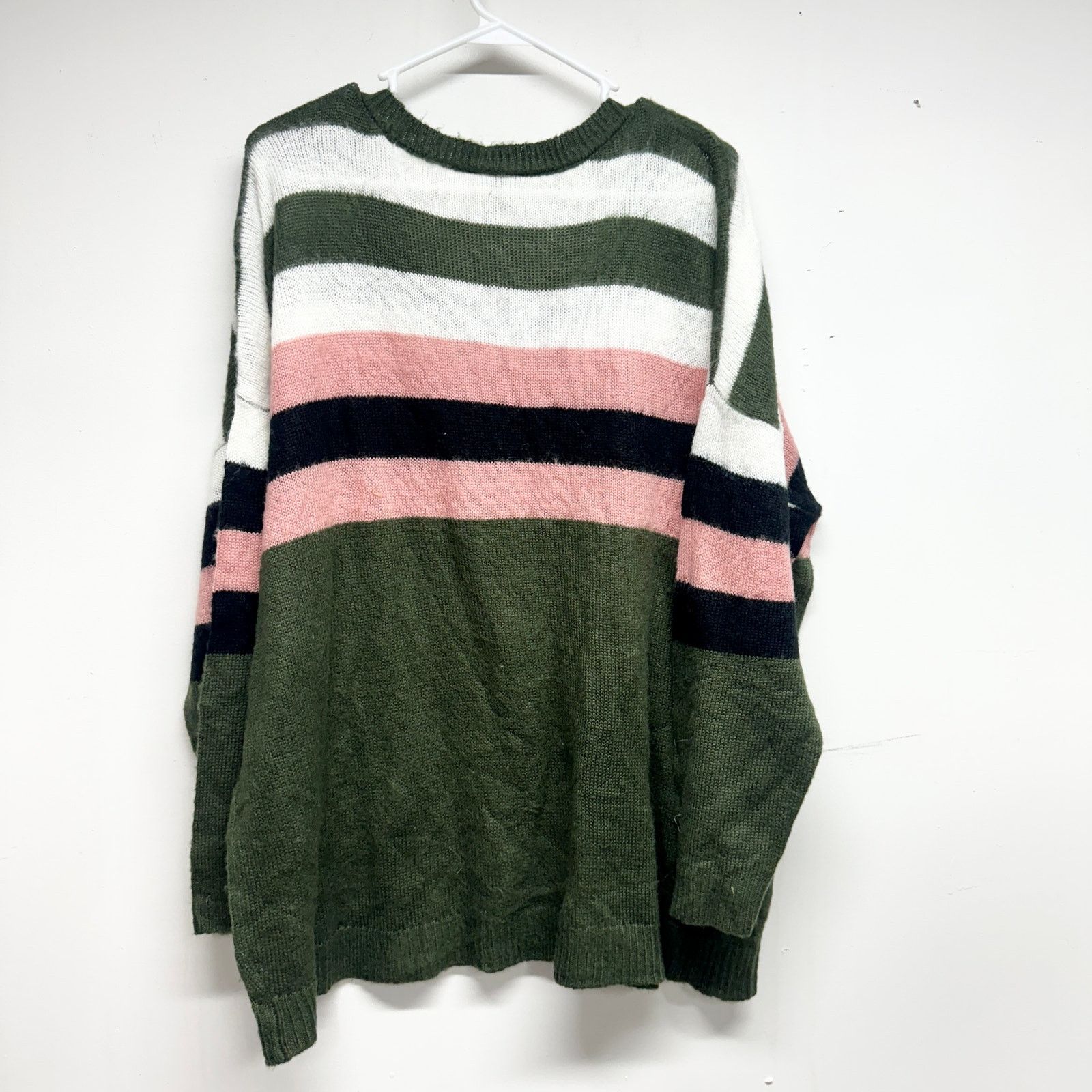 Other Torrid Women’s Olive Green Striped Knit Sweater, Size XL Size XL / US 12-14 / IT 48-50 - 3 Thumbnail
