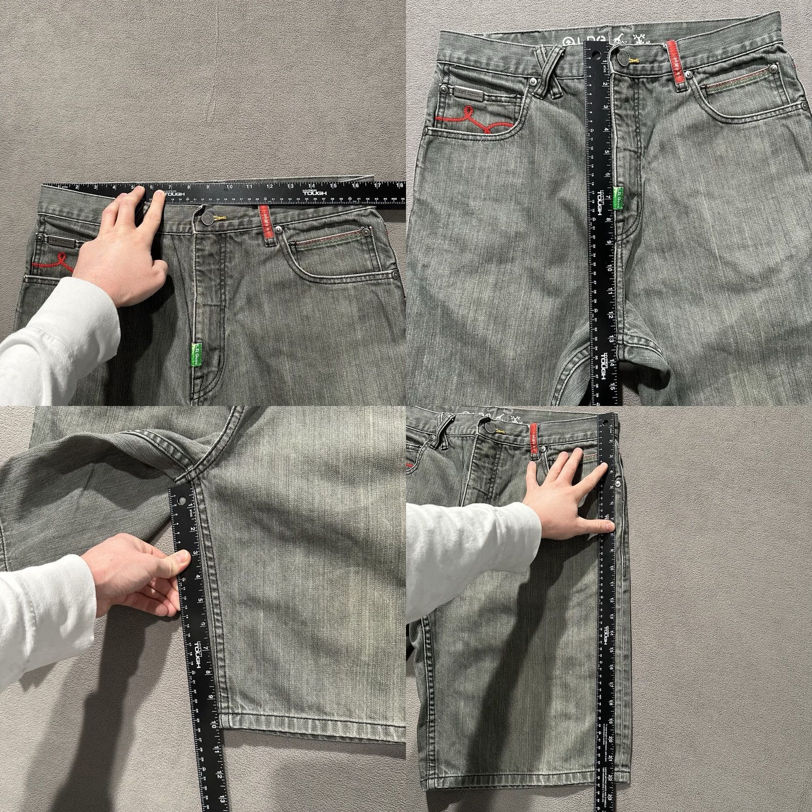 Denime LRG Shorts Mens 34 Gray Denim Lifted United Short GUC Size US 34 / EU 50 - 10 Thumbnail