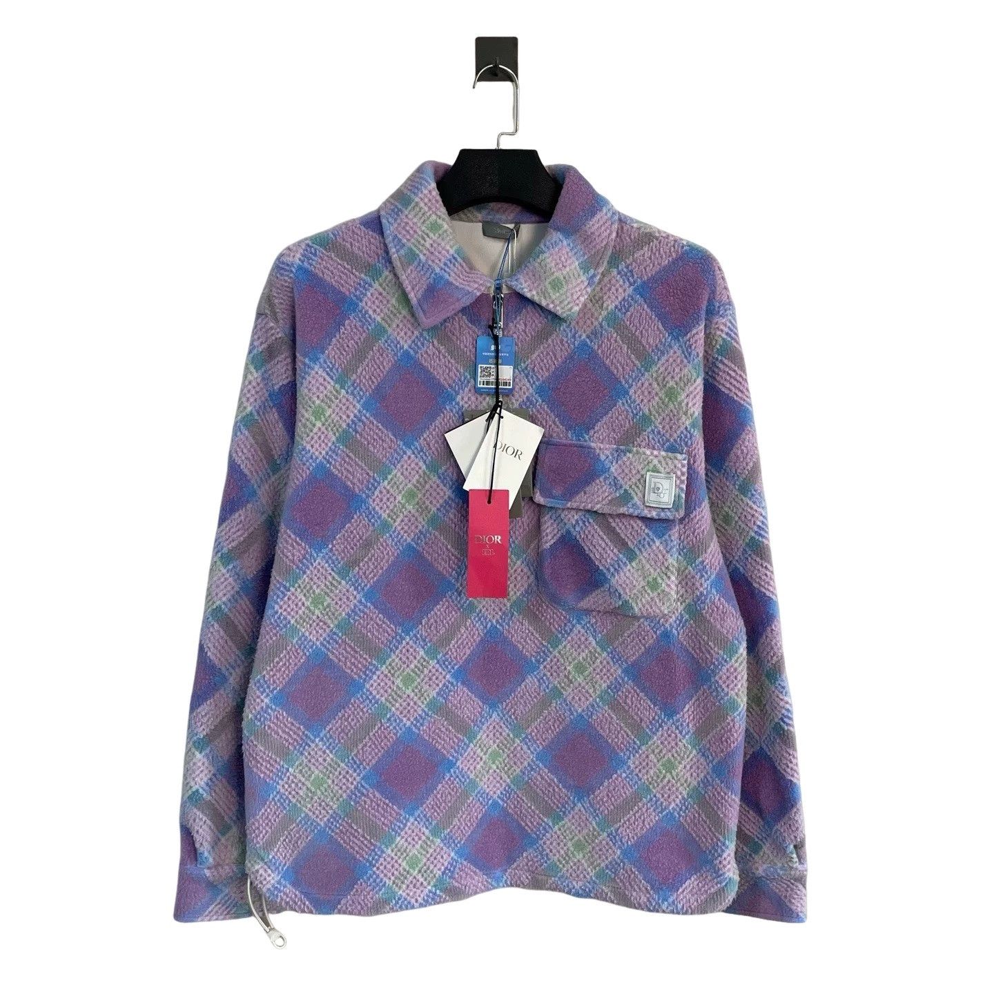 Dior Dior x ERL Plaid Half-Zip Jacket Size L Size US L / EU 52-54 / 3 - 1 Thumbnail