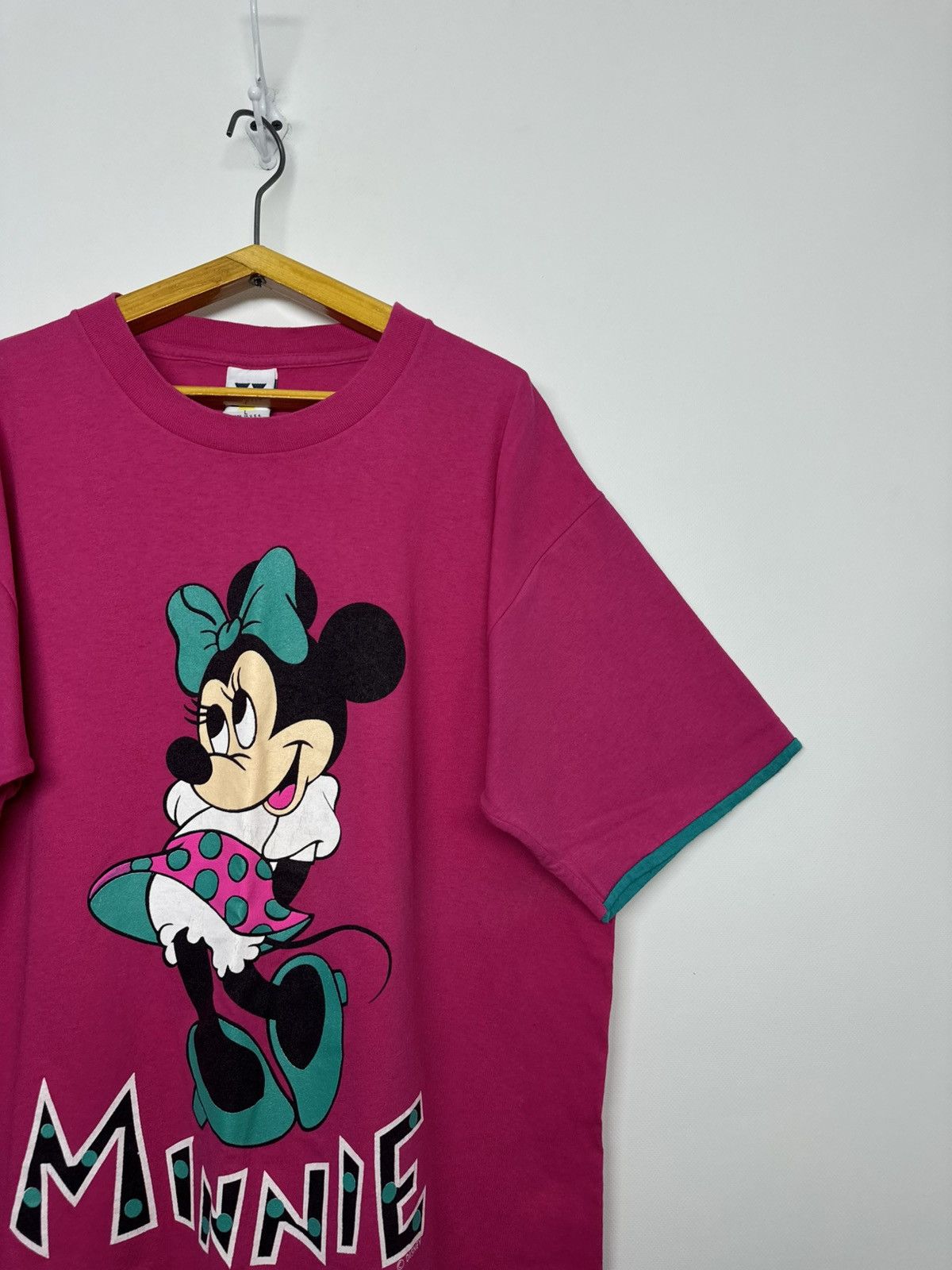 Disney Vintage 1990s Minnie Mouse Pink Tee Minnie Mickey Mouse Tee Size US L / EU 52-54 / 3 - 5 Thumbnail