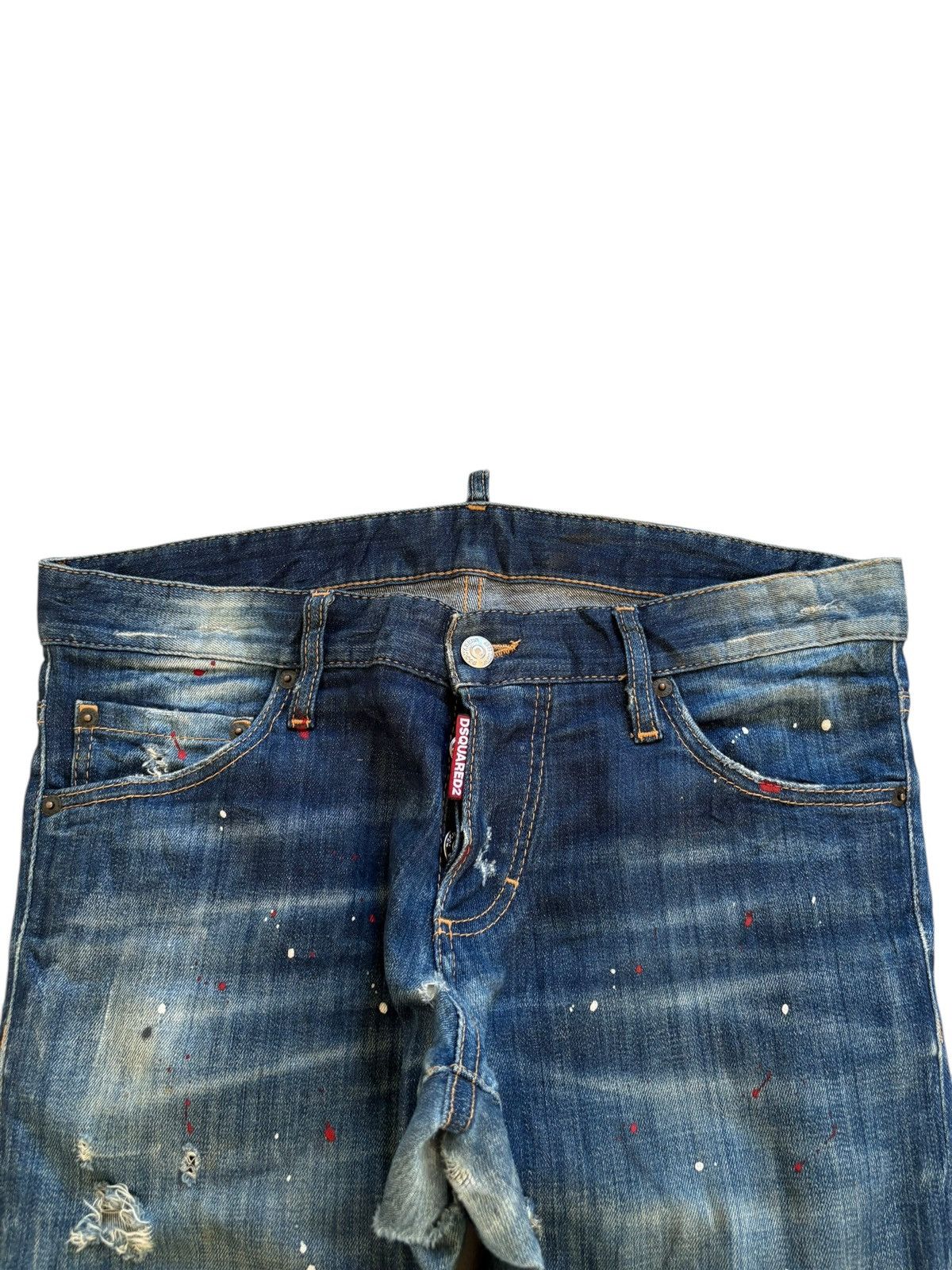 Dsquared2 Vintage Italy Dsquared2 Button Fly Painted Distressed Jeans Size US 33 - 4 Thumbnail