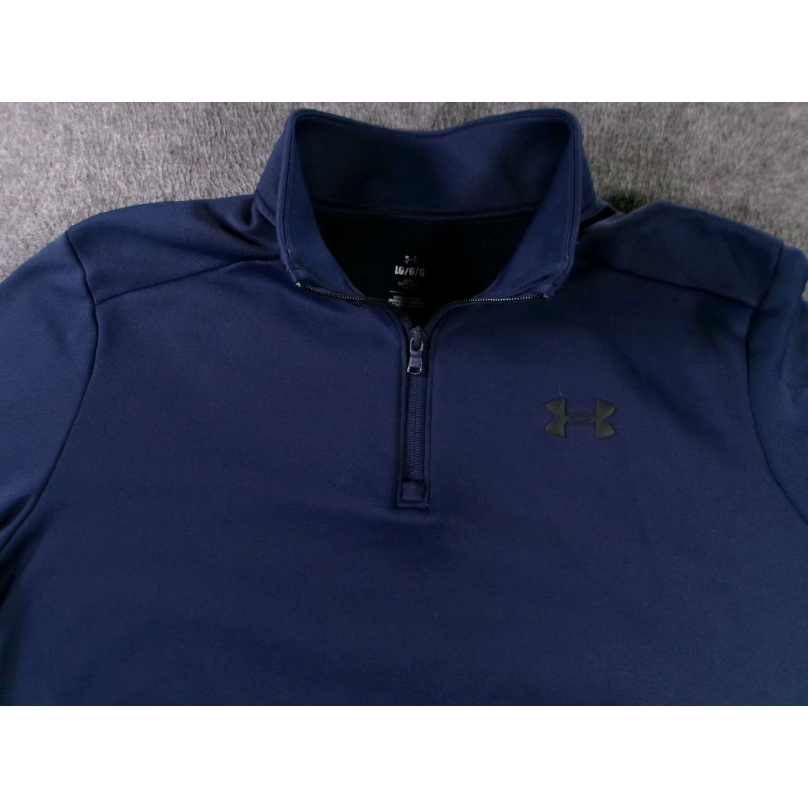 Under Armour VINTAGE Under Armour Pullover Mens L Navy Loose Quarter Zip Fleece Top Performance Size US L / EU 52-54 / 3 - 2 Thumbnail